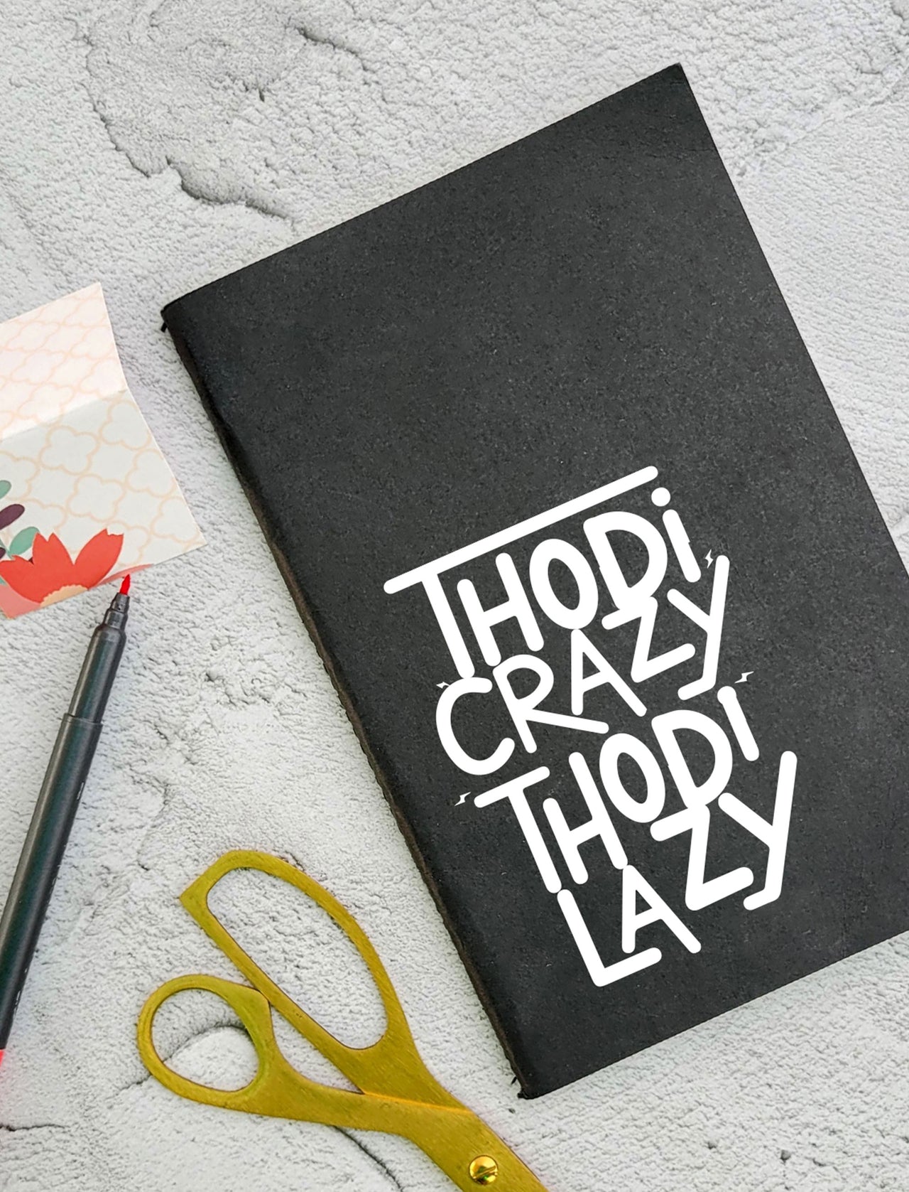 Customised Black Cover A5 Notebook