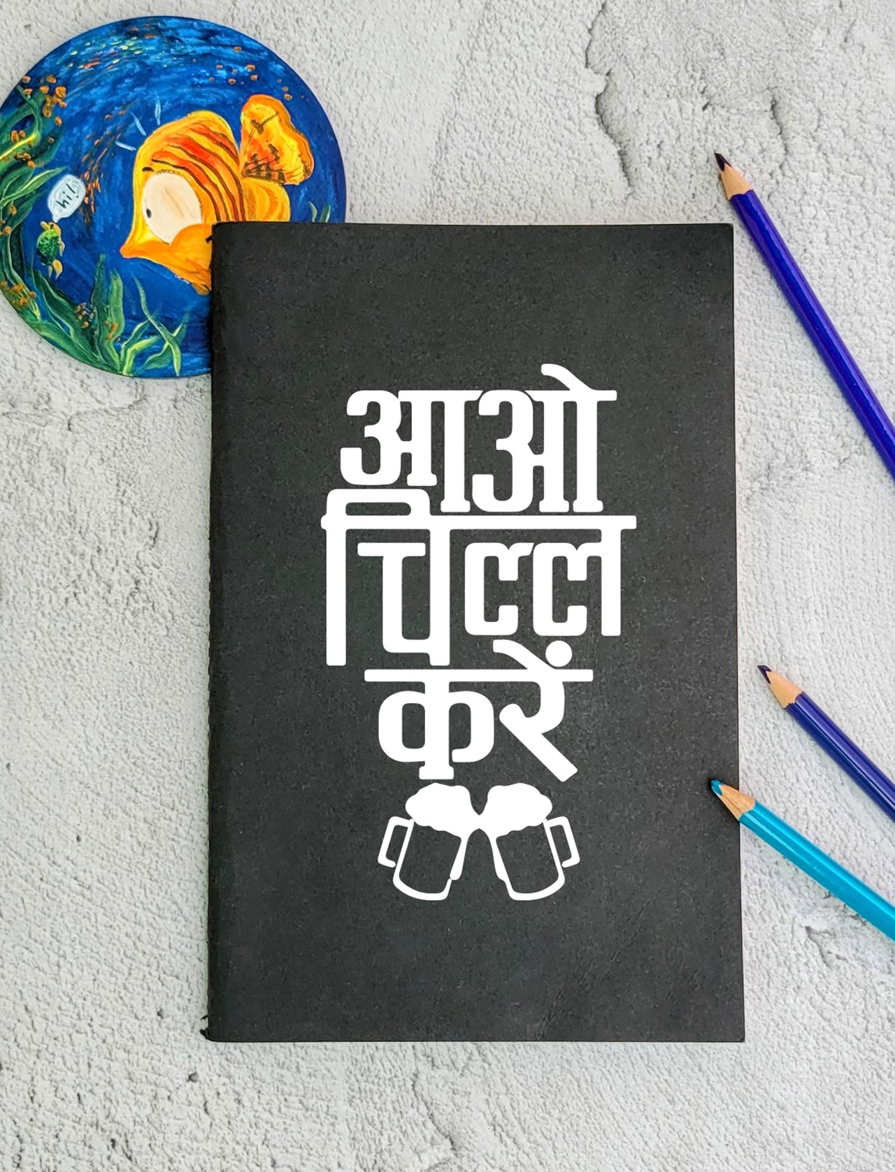 Customised Black Cover A5 Notebook