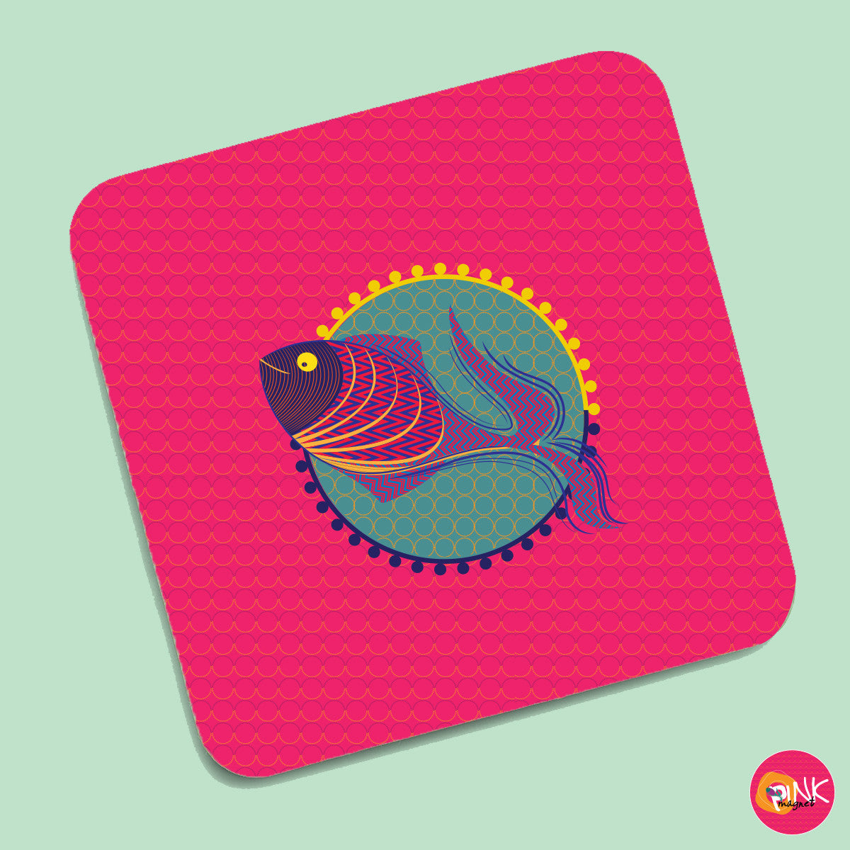 The Pretty Fish Pink Coasters