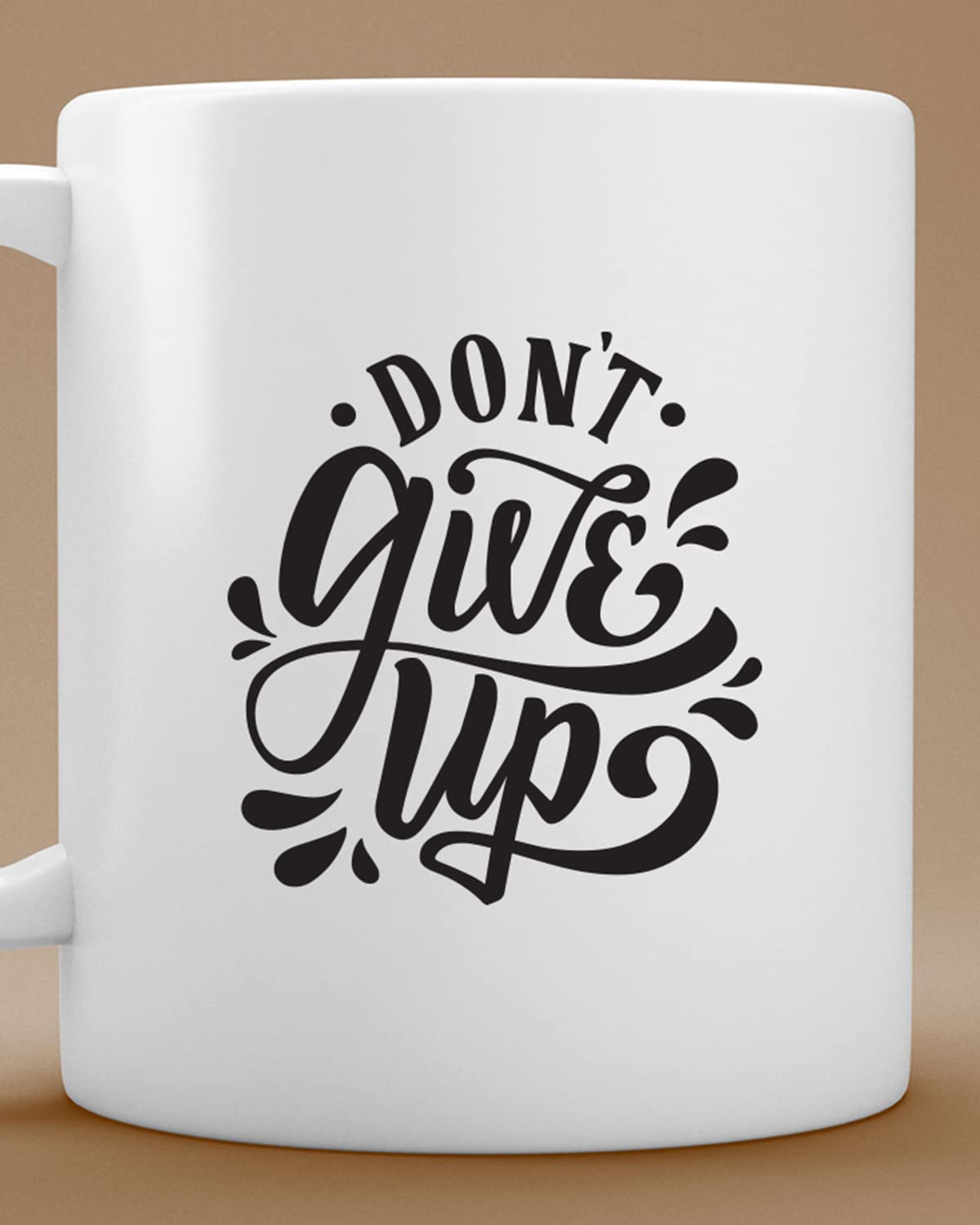 The Pink Magnet Don't Give Up Coffee Mug - Valentines Day Gift for Wife Husband Girlfriend Boyfriend | Romantic Printed Coffee Mug for Birthday, Anniversary Gift, Valentine's Day Gift, for Someone Special | Inspirational thoughts | inspirin