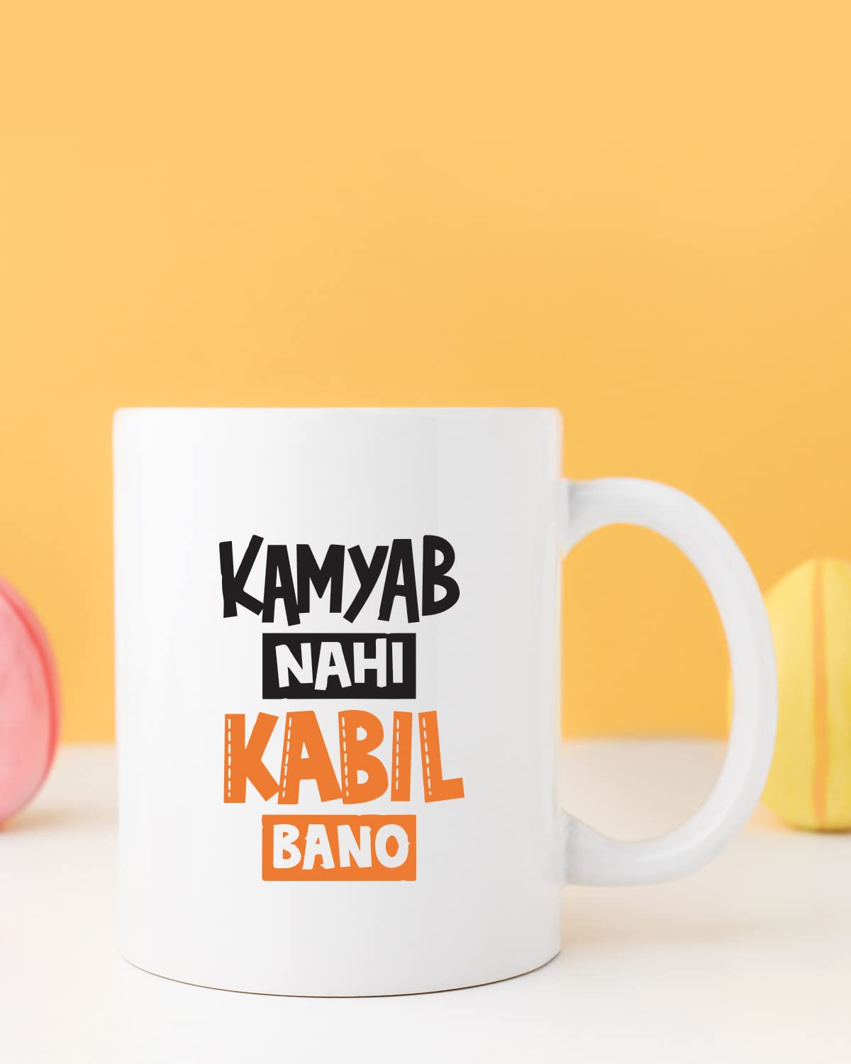 Kamyab Nahi Kabil Bano Coffee Mug - Gift for Friend, Birthday Gift, Birthday Mug, Motivational Mug, Printed with Funny & Funky Dialogues, Bollywood & Web Series Mugs, Funny Mugs for Him & Her