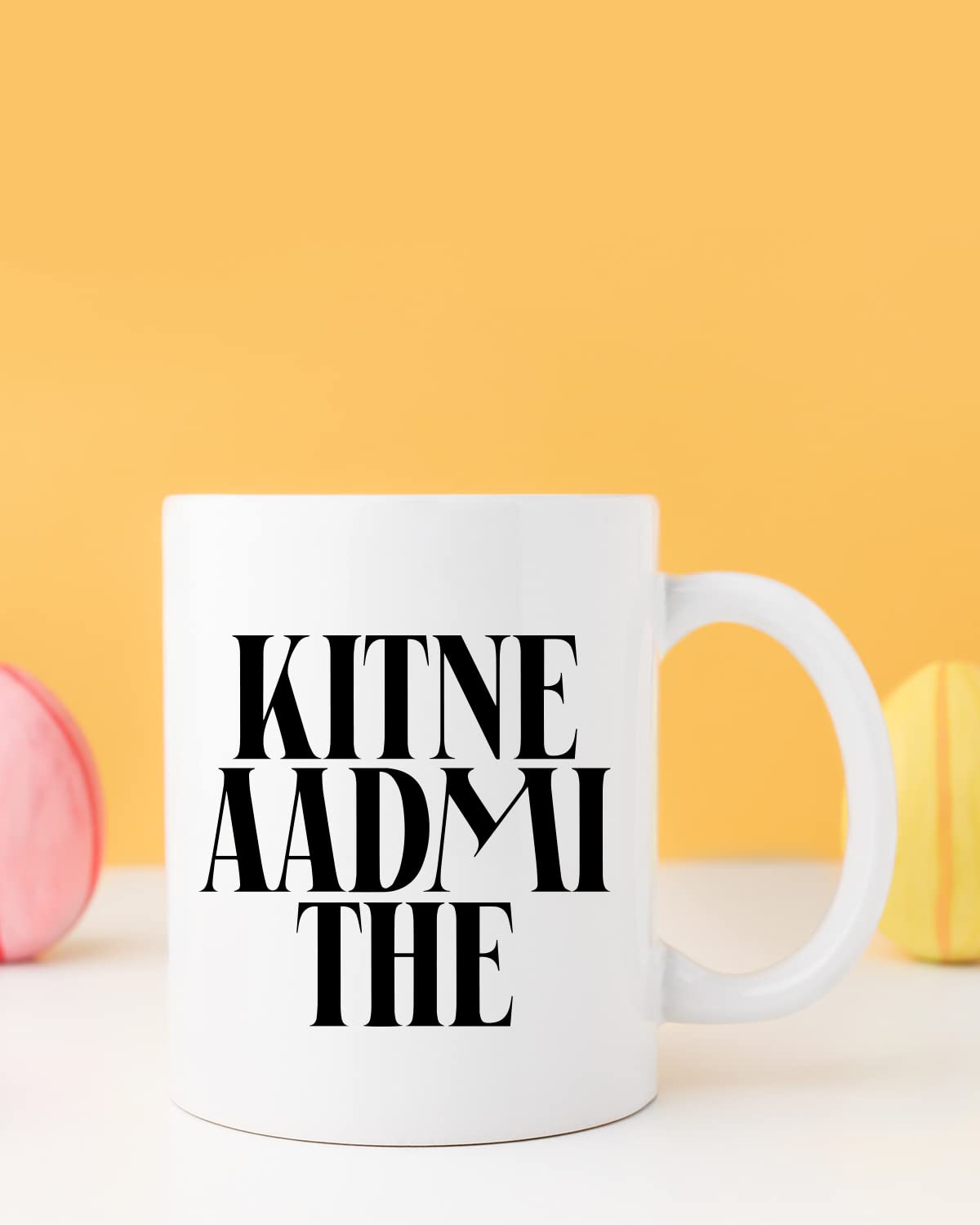 KITNE AADMI The Coffee Mug - Gift for Friend, Birthday Gift, Birthday Mug, Motivational Quotes Mug, Mugs with Funny & Funky Dialogues, Bollywood Mugs, Funny Mugs for Him & Her