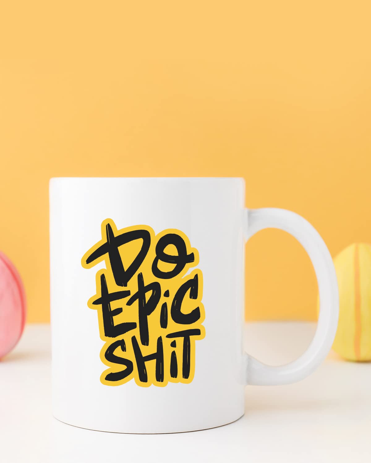 DO Epic Shit Coffee Mug - Birthday Gift, Motivational Mug, Printed with Inspiring Quotes, Positivity Mug, Inspirational Gift for Him & Her, Best Friend Gift, Gifts for Her, Cheer Up Gift