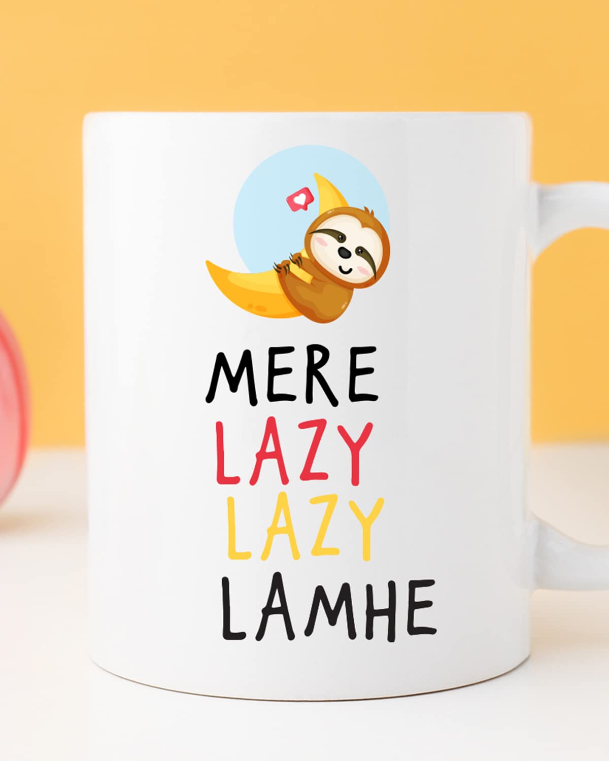 Mere Lazy Lazy LAMHE Coffee Mug - Gift for Friend, Birthday Gift, Birthday Mug, Motivational Quotes Mug, Mugs with Funny & Funky Dialogues, Bollywood Mugs, Funny Mugs for Him & Her