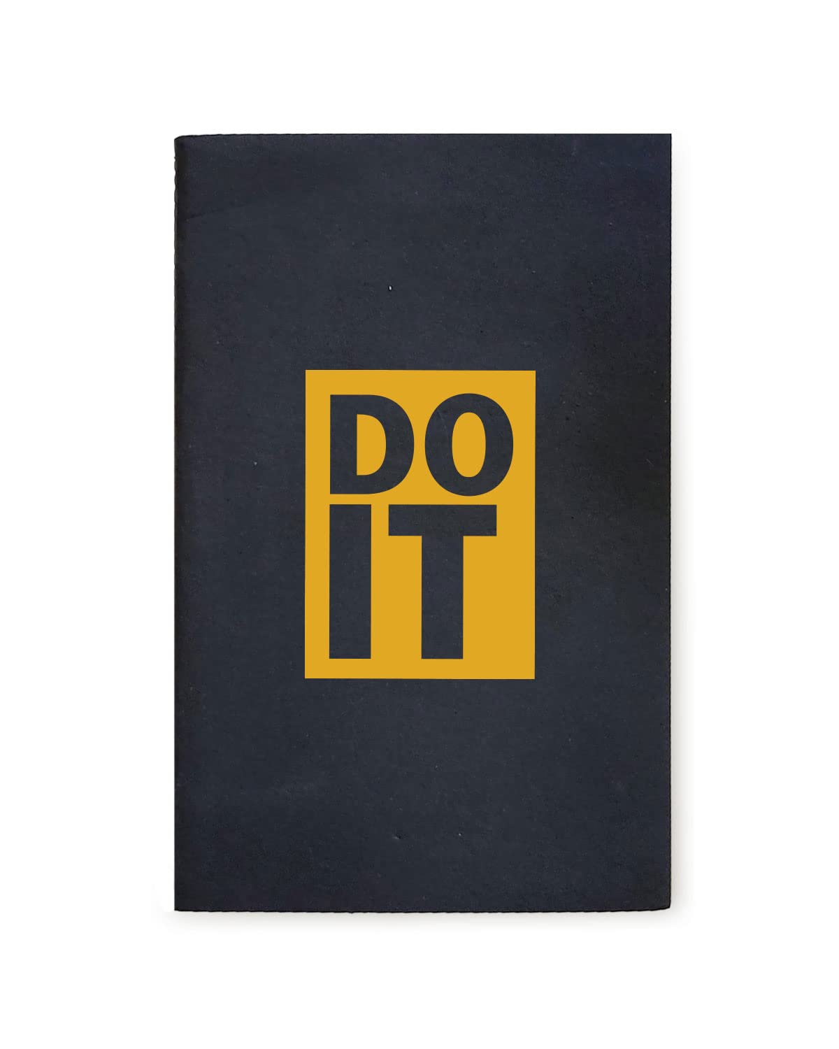 Do It - Black A5 Doodle Notebook - Kraft Cover Notebook - A5-300 GSM Kraft Cover - Handmade - Unruled - 80 Pages - Natural Shade Pages 120 GSM - Funny Quotes & Quirky, Funky designs