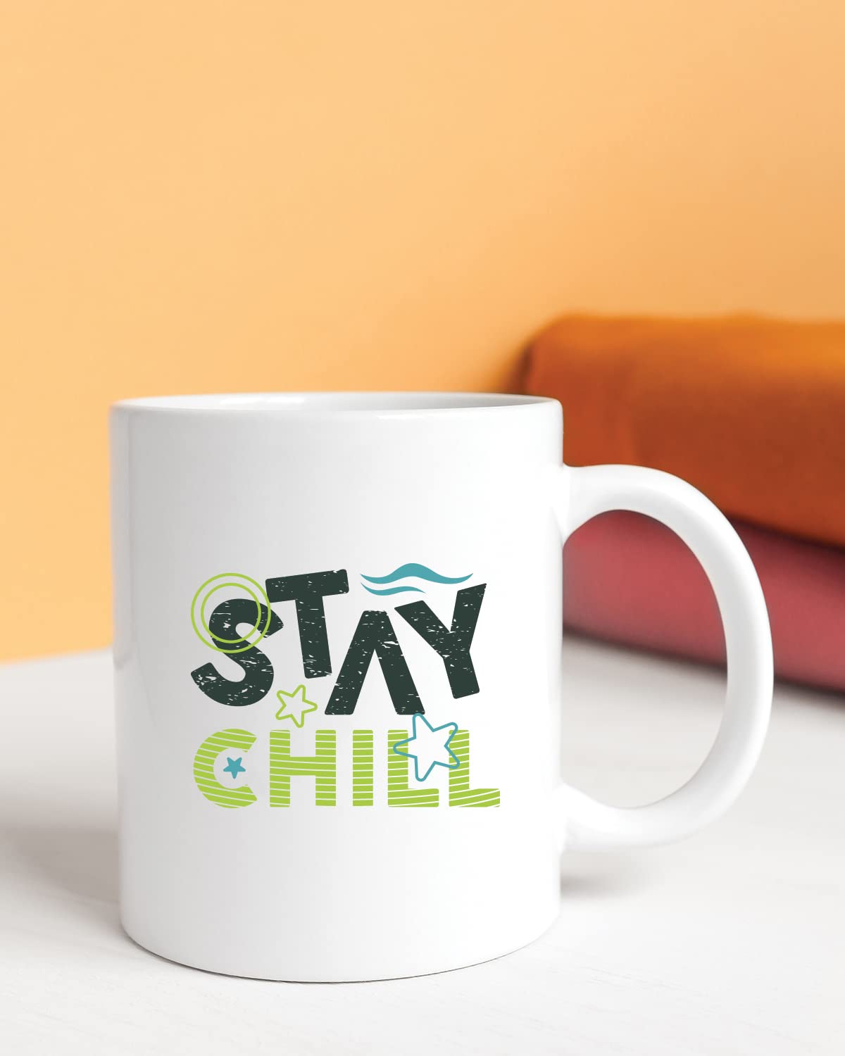 Stay CHILL Coffee Mug - Birthday Gift, Motivational Mug, Printed with Inspiring Quotes, Positivity Mug, Inspirational Gift for Him & Her, Best Friend Gift, Gifts for Her, Cheer Up Gift