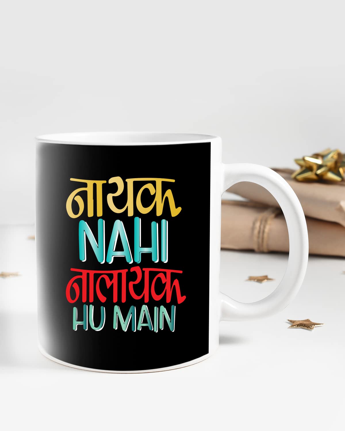 NAYAK NAHI NALAYAK Coffee Mug - Gift for Friend, Birthday Gift, Birthday Mug, Motivational Quotes Mug, Mugs with Funny & Funky Dialogues, Bollywood Mugs, Funny Mugs for Him & Her