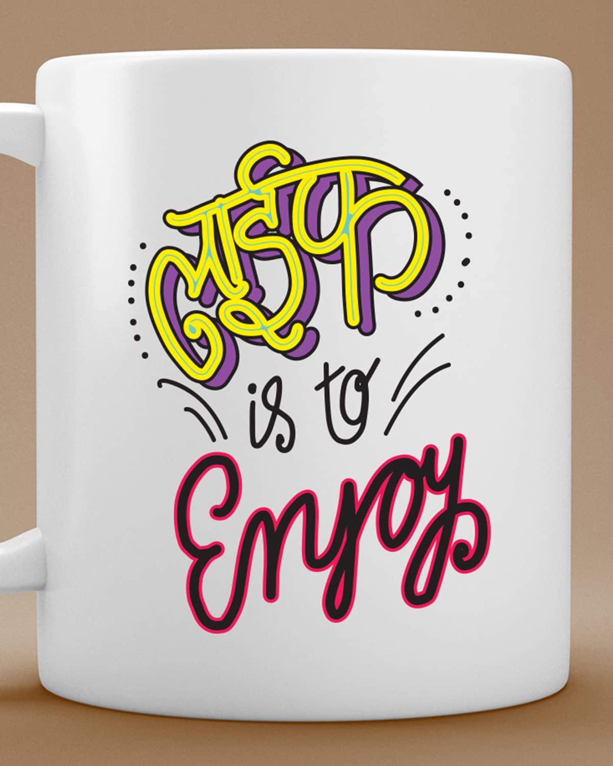 Life is to Enjoy Coffee Mug | Romantic Printed Coffee Mug for Birthday,Anniversary Gift,Valentine's Day Gift, for Someone