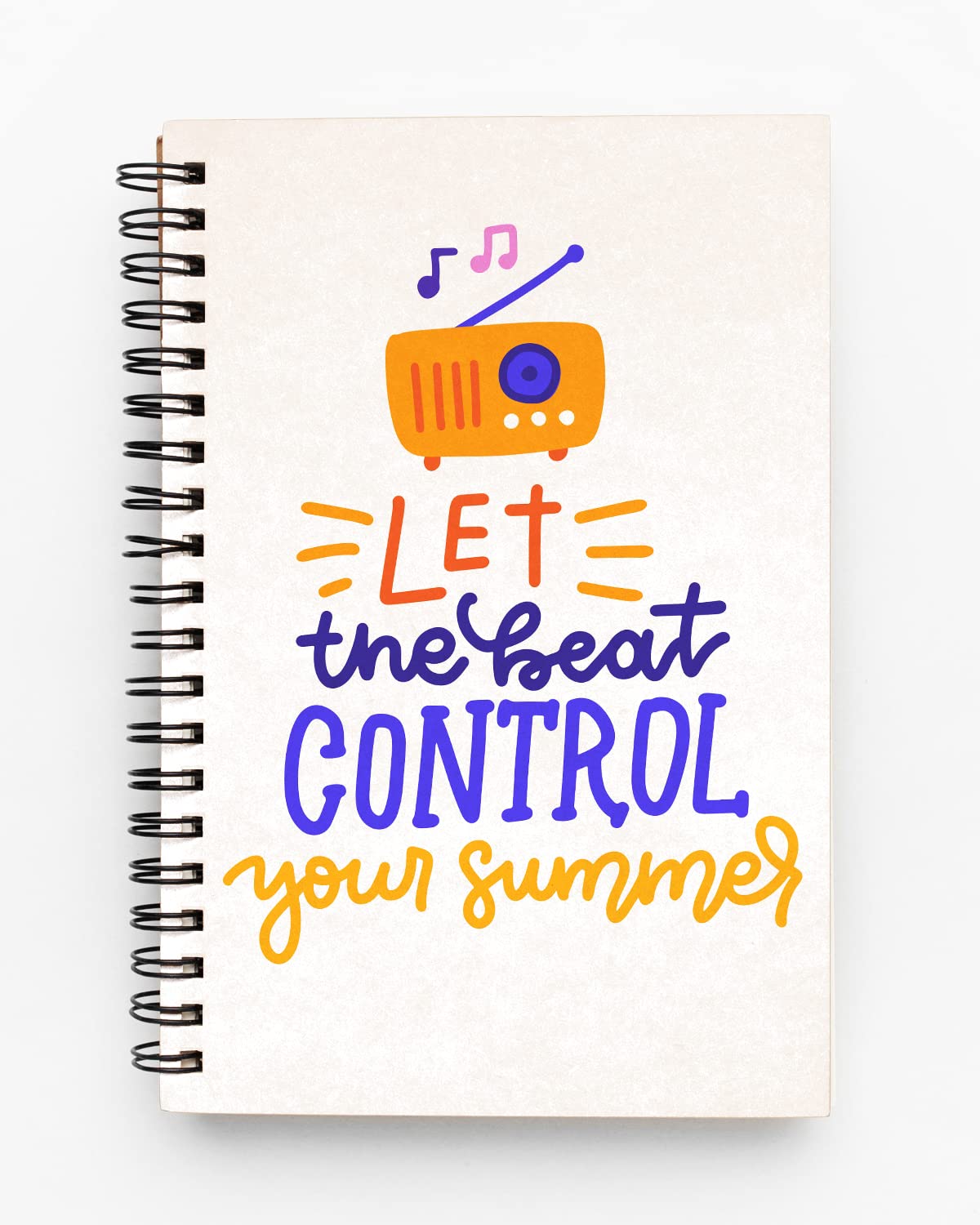 Let The Beat Control Your Summer Spiral Notebook