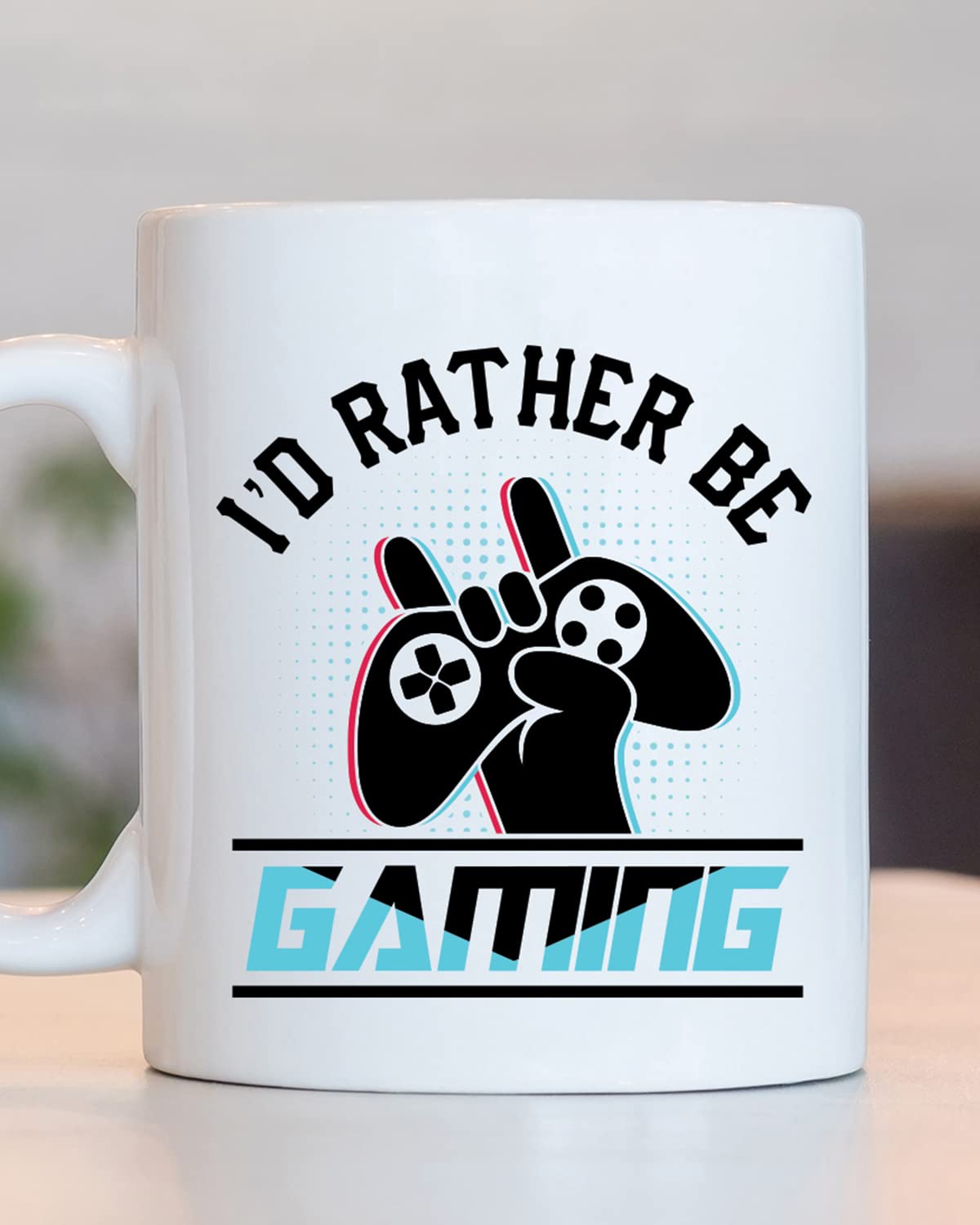 I'D RATHER BE GAMING Coffee Mug - Unique Gifts For Game Lovers, Gamer Mugs, Gifts For Gaming Fans, Gaming Coffee Cup for Husband Boyfriend Birthday, Valentine's Day Gift, Birthday Gift for gamer nerds