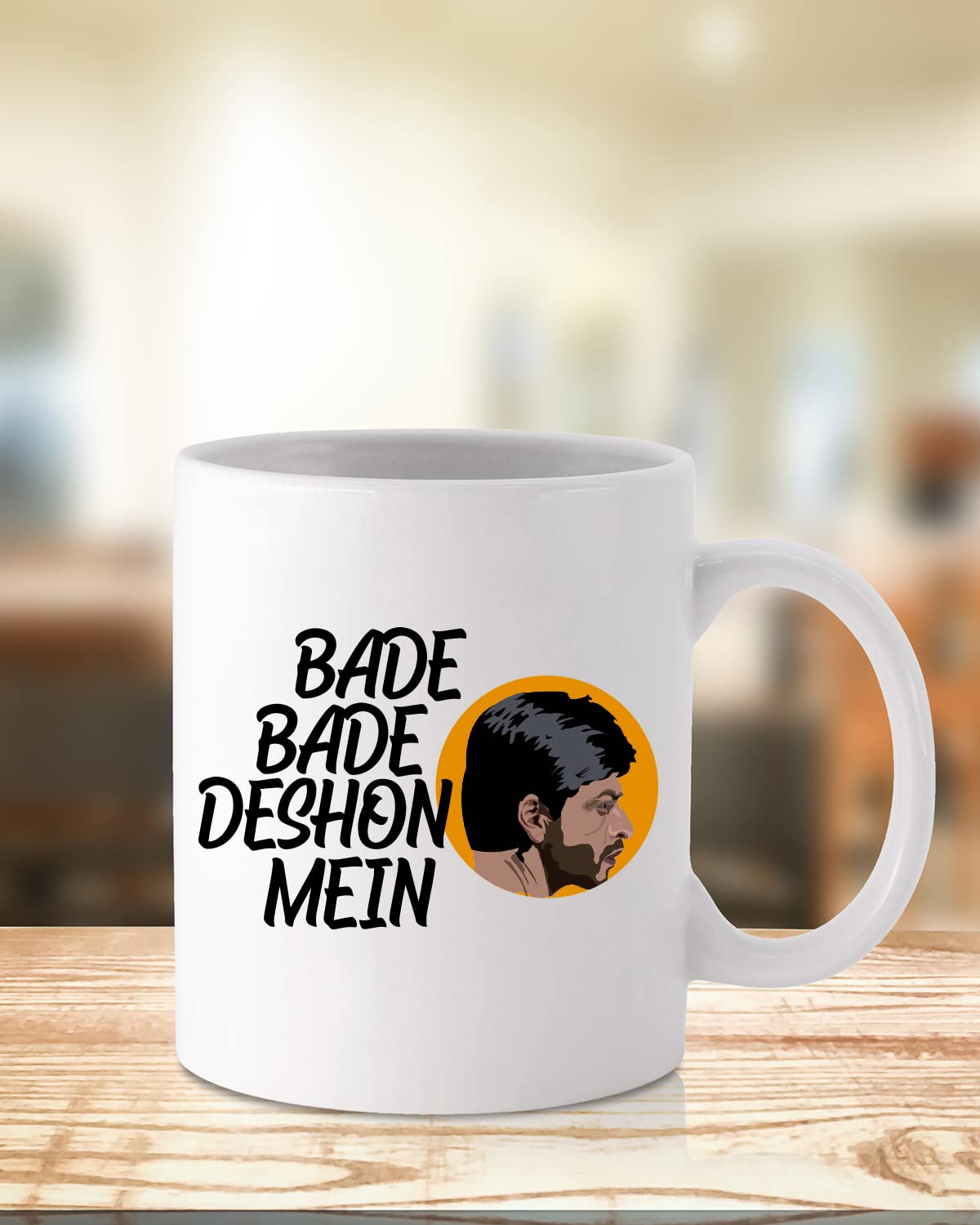 BADE BADE Deshon Mein Coffee Mug - Gift for Friend, Birthday Gift, Birthday Mug, Motivational Quotes Mug, Mugs with Funny & Funky Dialogues, Bollywood Mugs, Funny Mugs for Him & Her