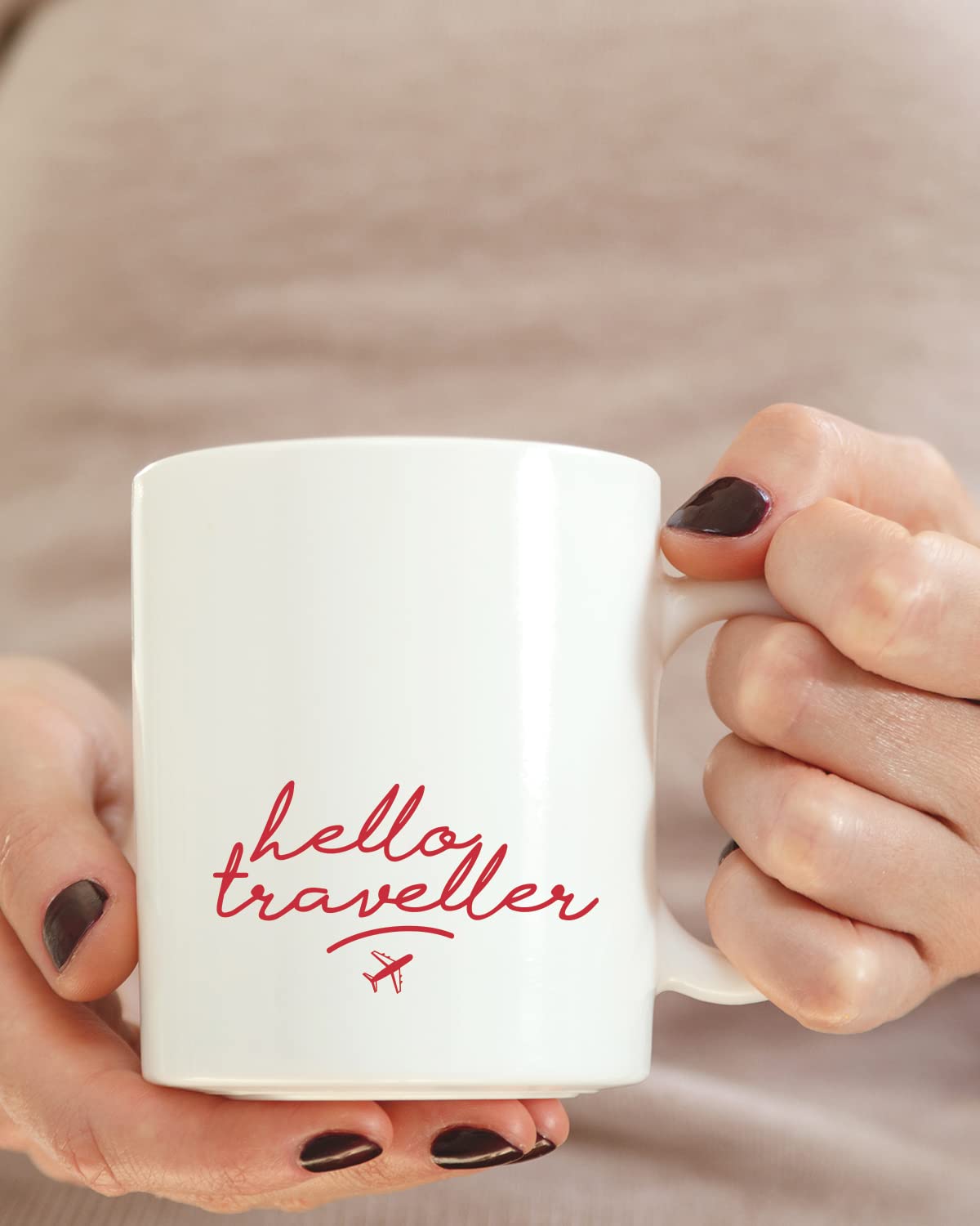 Hello Traveller Coffee Mug - Birthday Gift, Motivational Mug, Printed with Inspiring Quotes, Positivity Mug, Inspirational Gift for Him & Her, Best Friend Gift, Gifts for Her, Cheer Up Gift