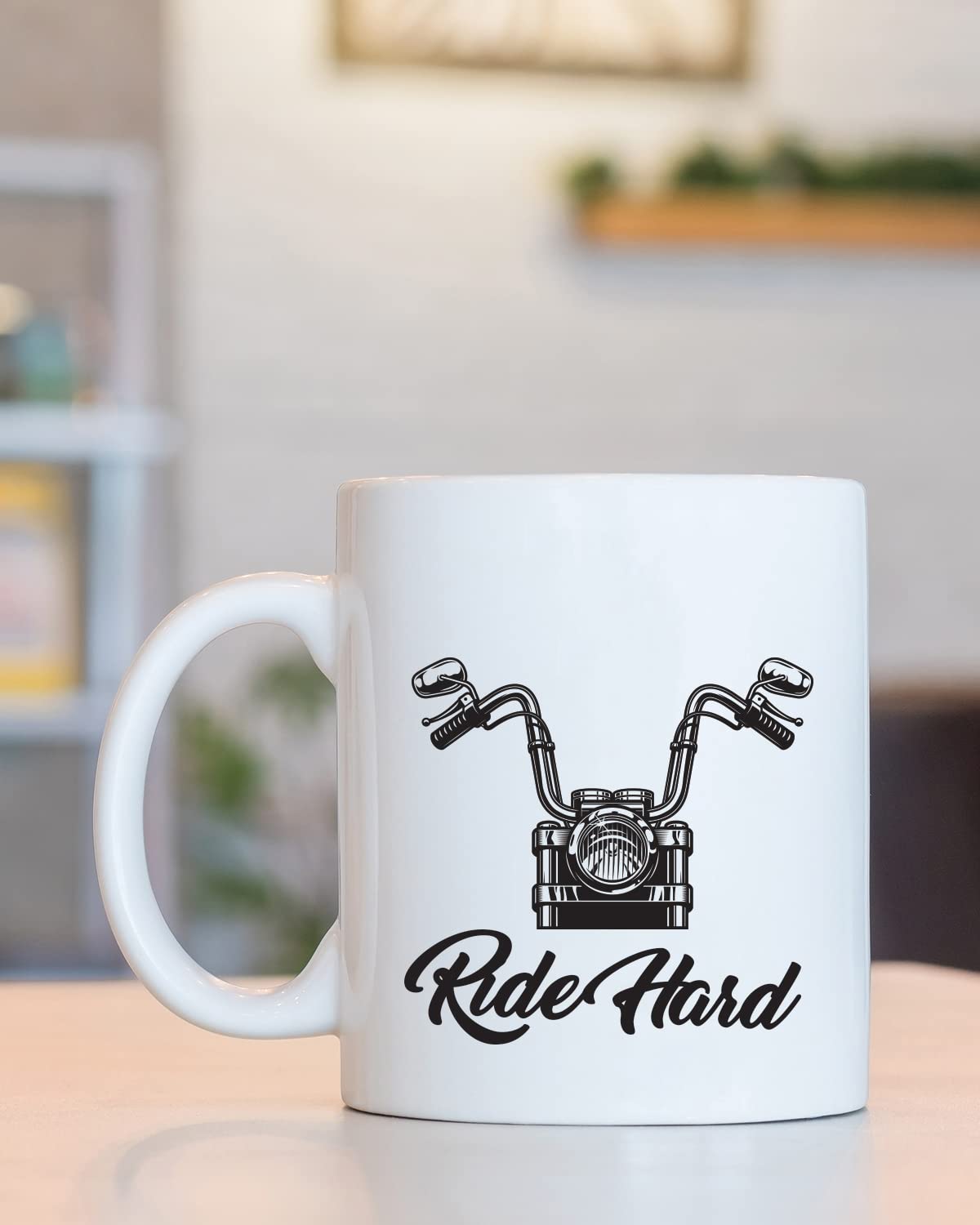 Ride Hard Coffee Mug - Unique Gifts for Bikers, Motorcycle Personalized Mugs, Gifts for Motorcycle Lovers, Bike Quotes Mug for Husband Boyfriend Birthday, Valentine Mugs for Him