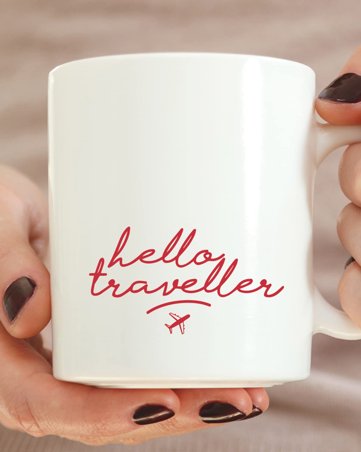 Hello Traveller Coffee Mug - Birthday Gift, Motivational Mug, Printed with Inspiring Quotes, Positivity Mug, Inspirational Gift for Him & Her, Best Friend Gift, Gifts for Her, Cheer Up Gift