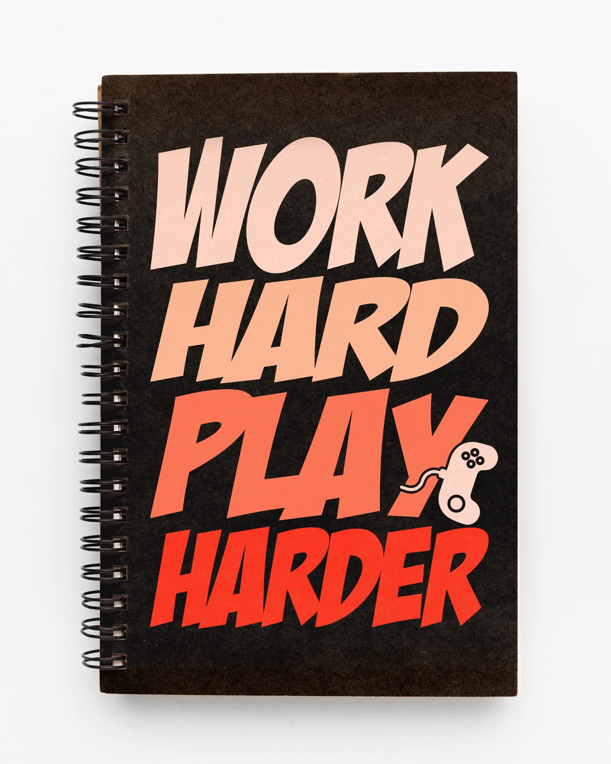 Work Hard Play Harder Spiral Notebook For Gamers