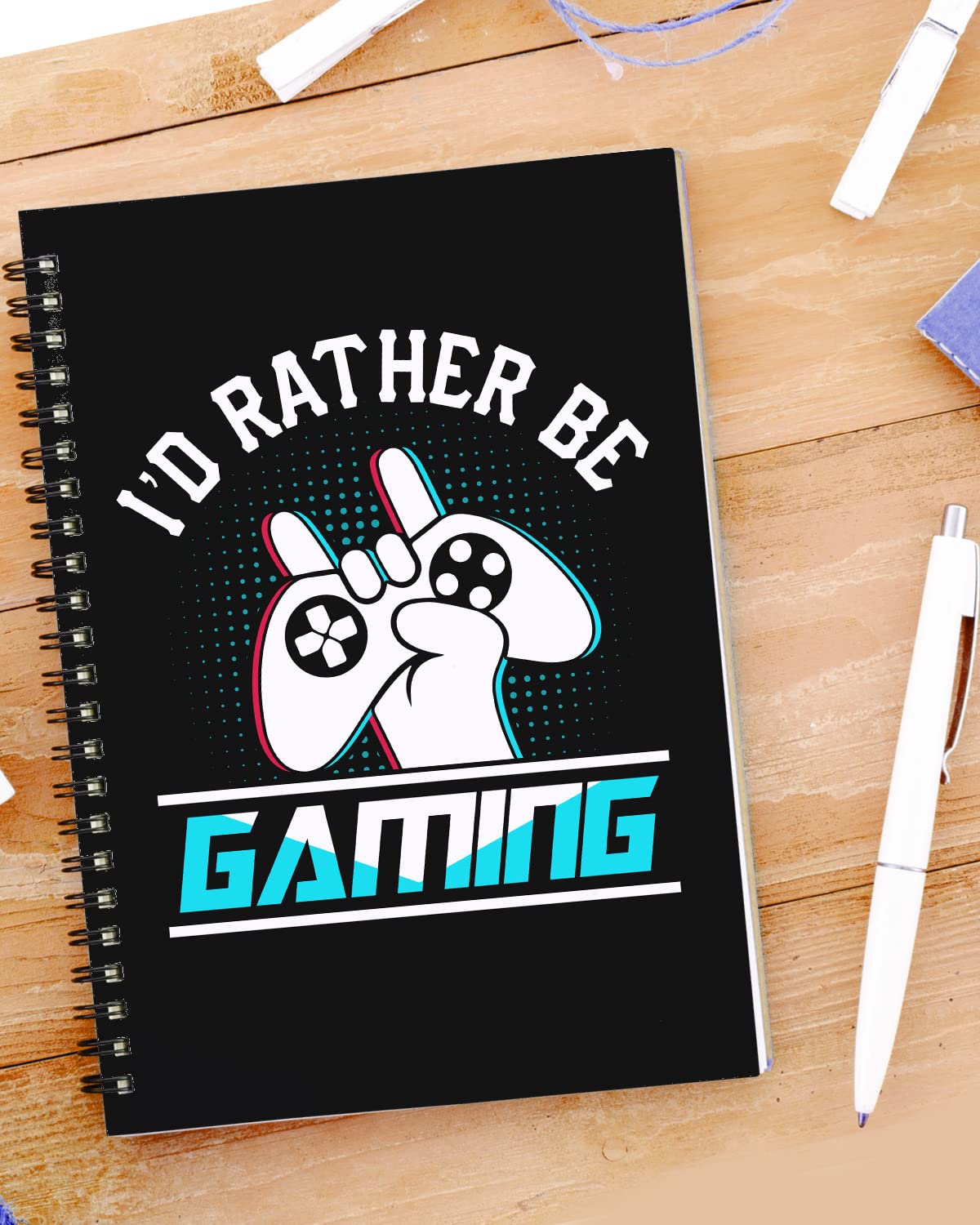 I'd Rather Be Gaming Spiral Notebook