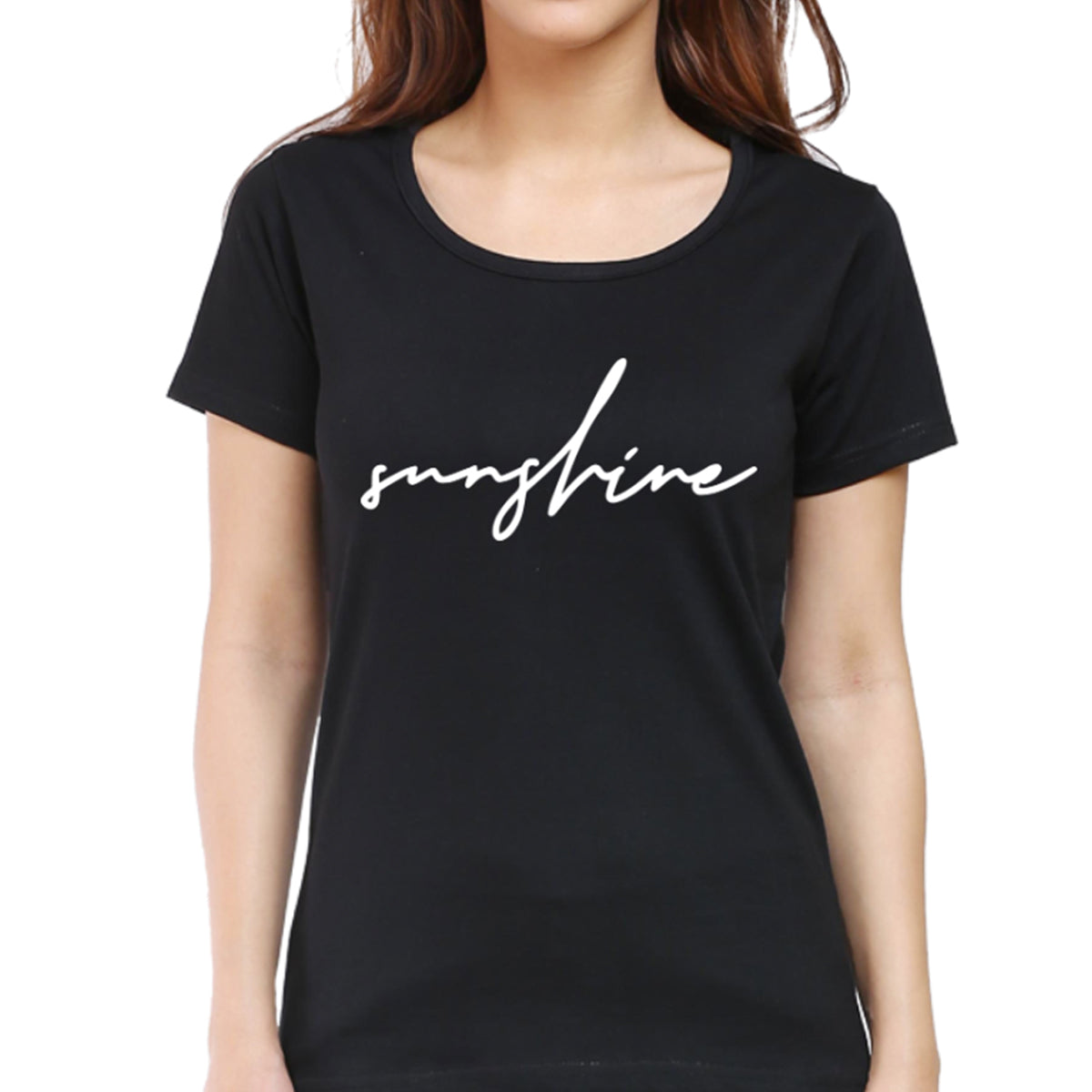 Sunshine - Printed Cotton T- Shirt - Black