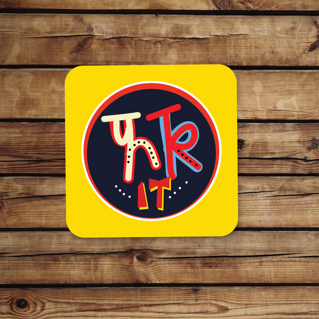 F*CK IT Yellow Coasters