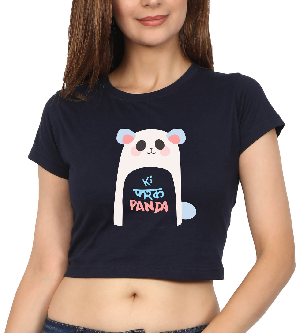 Ki Farak Panda Crop Top
