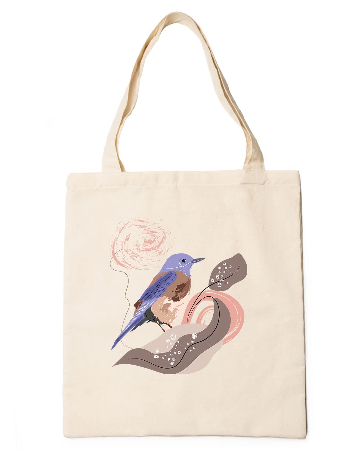 The Pink Magnet Purple Bird Tote Bag - Canvas Tote Bag for Women | Printed Multipurpose Cotton Bags | Cute Hand Bag for Girls | Best for College, Travel, Grocery | Reusable Shopping Bag | Eco-Friendly Tote Bag