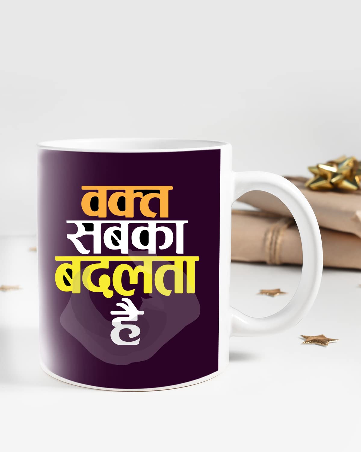 WAQT SABKA BADALTA HAI Coffee Mug - Gift for Friend, Birthday Gift, Birthday Mug, Sarcasm Quotes Mug, Mugs with Funny & Funky Dialogues, Bollywood Mugs, Funny Mugs for Him & Her
