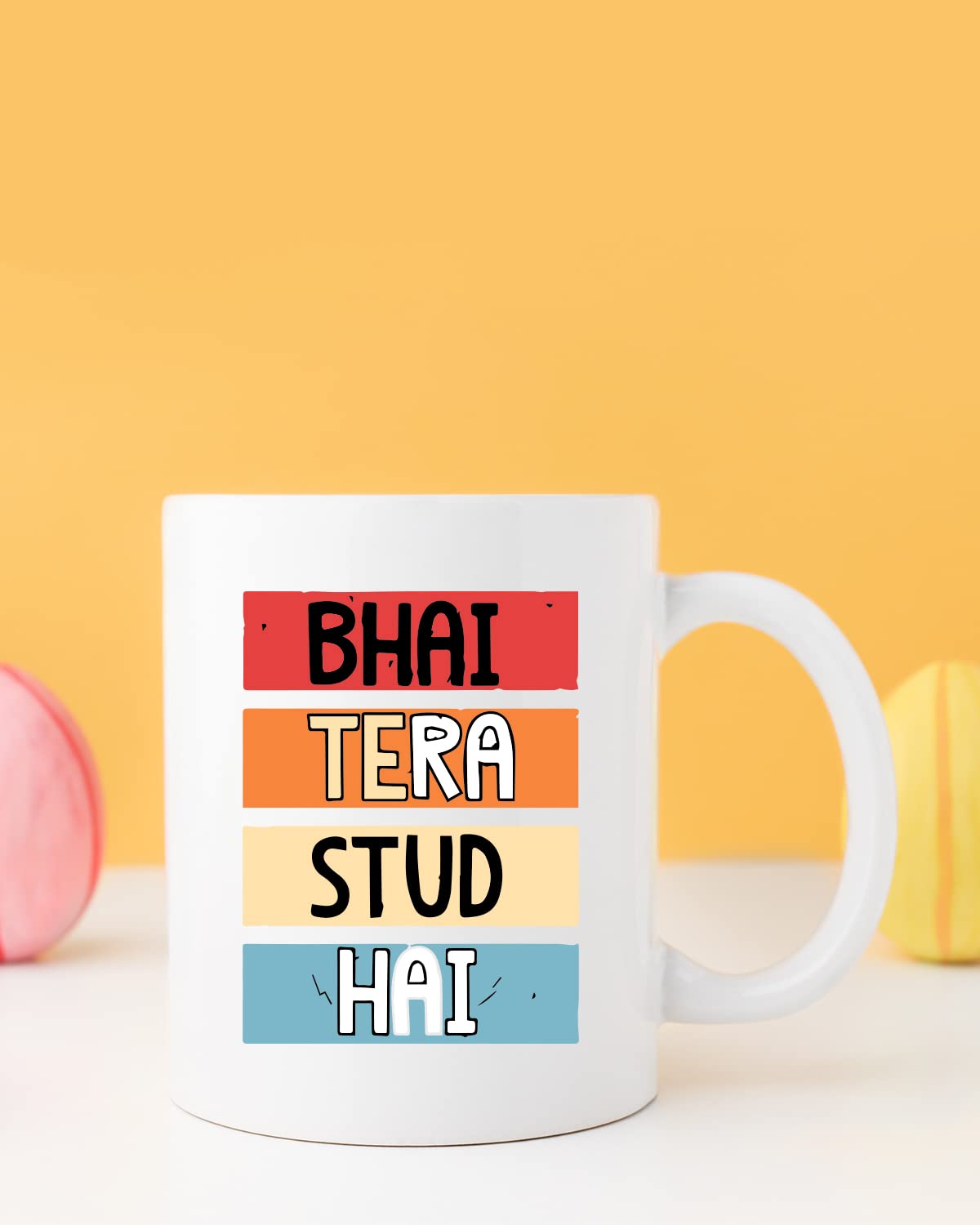 BHAI TERA Stud HAI Coffee Mug - Gift for Friend, Birthday Gift, Birthday Mug, Motivational Quotes Mug, Mugs with Funny & Funky Dialogues, Bollywood Mugs, Funny Mugs for Him & Her