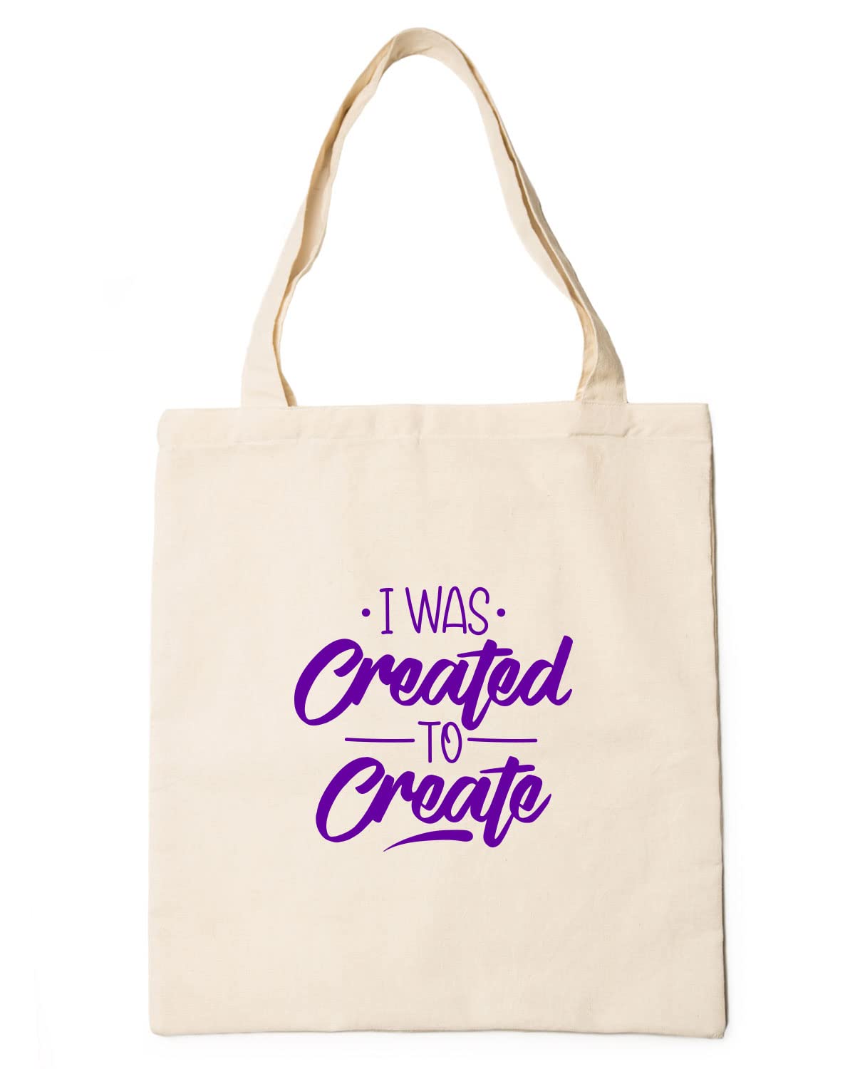 the pink magnet I was Created to Create Tote Bag Printed Multipurpose Cotton Bags | Cute Hand Bag for Girls | Best for College Travel Grocery Tote Bag