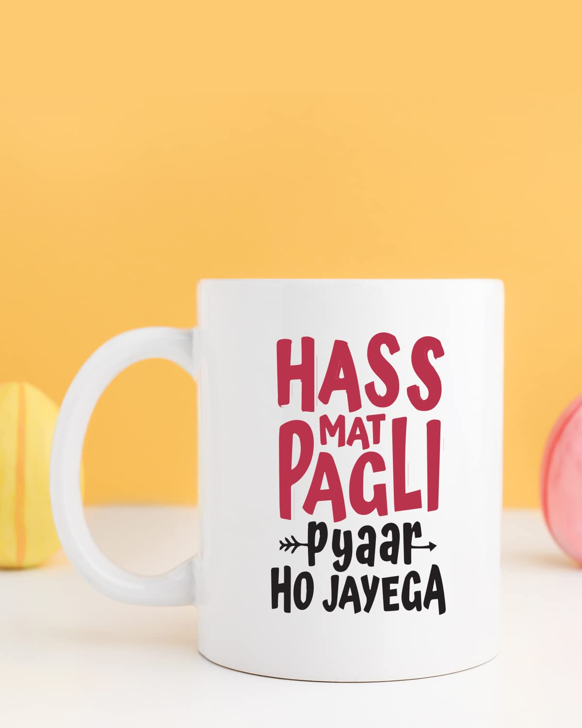 HASS MAT PAGLI PYAAR HO JAEGA Coffee Mug - Valentine Gift for Friend, Birthday Mug, Love Quotes Mug for Wife Girlfriend Birthday Engagement Anniversary, Bollywood Love Mugs, Valentine Mugs for Her