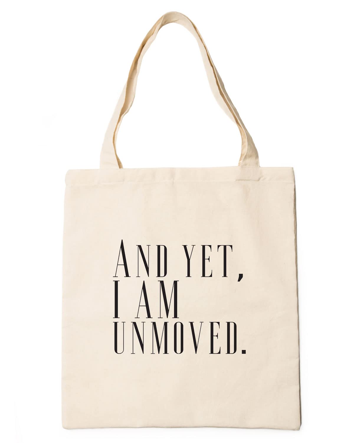 The Pink Magnet And Yet, I Am Unmoved Tote Bag - Canvas Tote Bag for Women | Printed Multipurpose Cotton Bags | Cute Hand Bag for Girls | Best for College, Travel, Grocery | Reusable Shopping Bag | Eco-Friendly Tote Bag