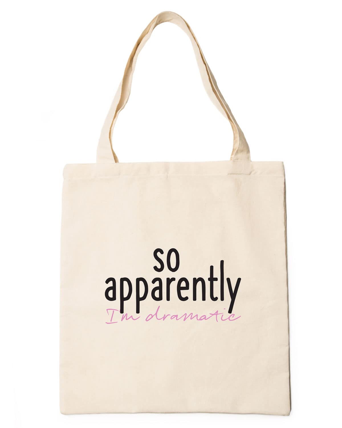 The Pink Magnet I'm Dramatic Tote Bag - Canvas Tote Bag for Women | Printed Multipurpose Cotton Bags | Cute Hand Bag for Girls | Best for College, Travel, Grocery | Reusable Shopping Bag | Eco-Friendly Tote Bag