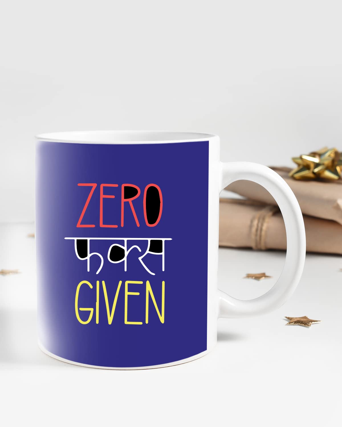Zero F***S Given Coffee Mug - Gift for Friend, Birthday Gift, Birthday Mug, Motivational Quotes Mug, Mugs with Funny & Funky Dialogues, Bollywood Mugs, Funny Mugs for Him & Her