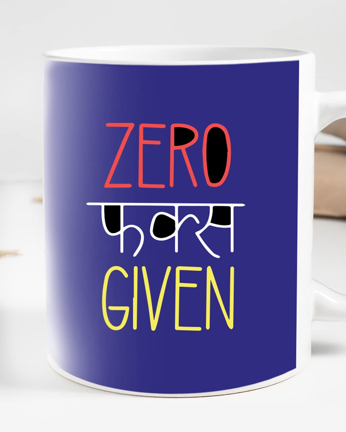 Zero F***S Given Coffee Mug - Gift for Friend, Birthday Gift, Birthday Mug, Motivational Quotes Mug, Mugs with Funny & Funky Dialogues, Bollywood Mugs, Funny Mugs for Him & Her