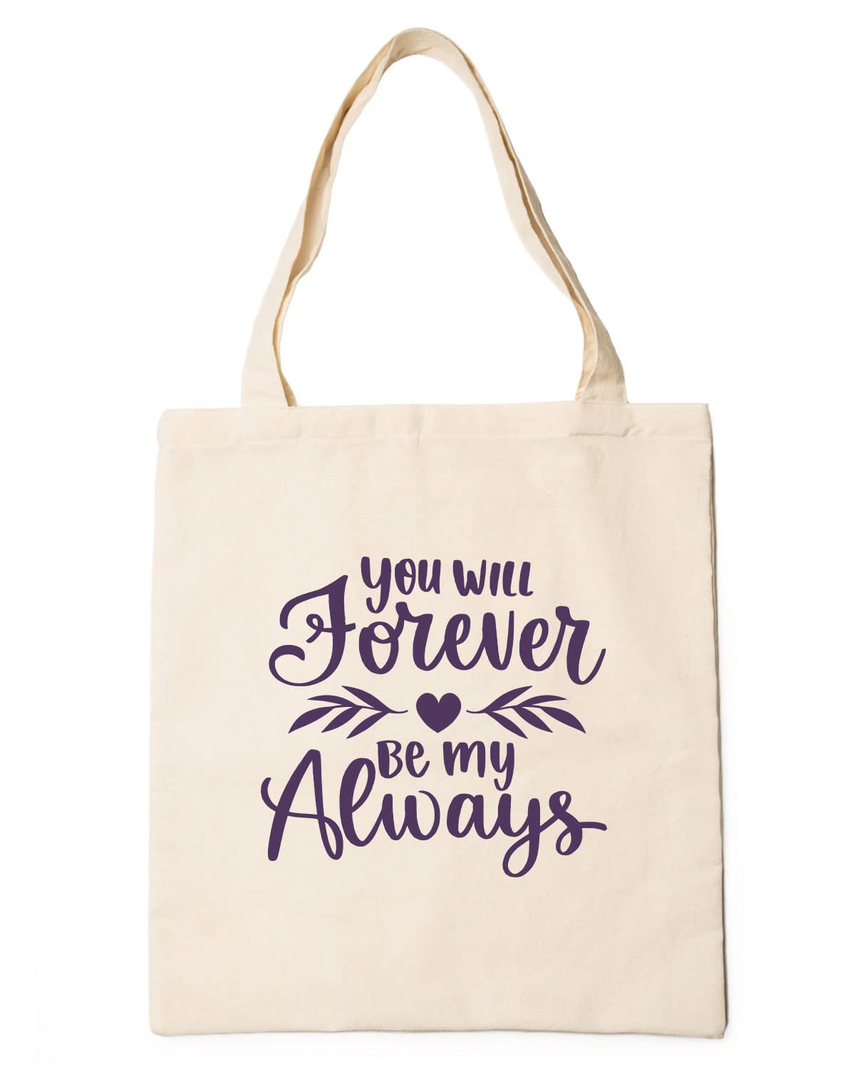 The Pink Magnet You Will Forever Be My Always Tote Bag - Canvas Tote Bag for Women | Printed Multipurpose Cotton Bags | Cute Hand Bag for Girls | Best for College, Travel, Grocery | Reusable Shopping Bag | Eco-Friendly Tote Bag