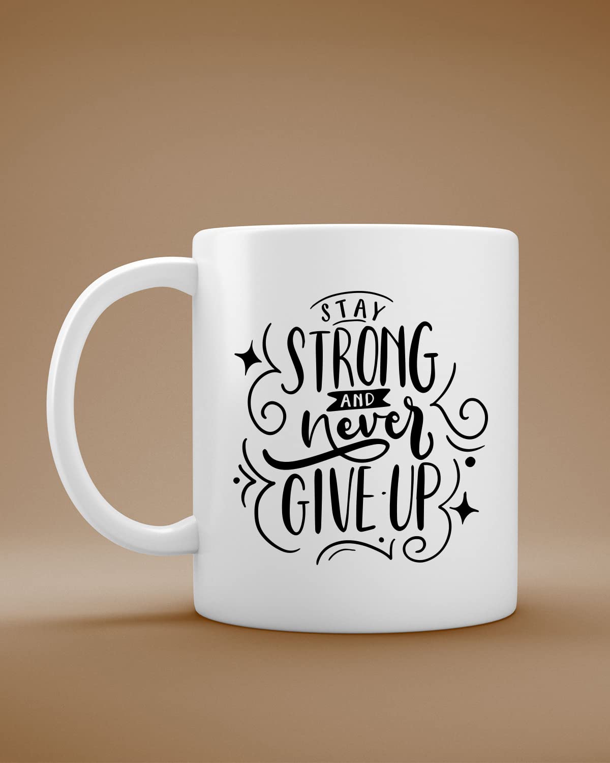 Never Give Up Coffee Mug - Valentines Day Gift for Wife Husband