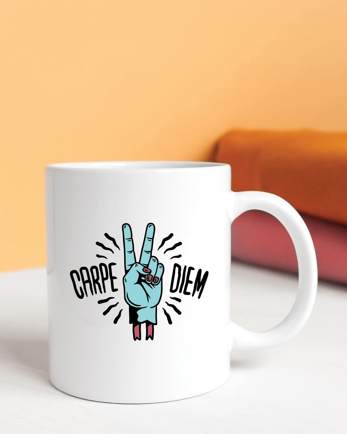 Carpe Diem Coffee Mug - Birthday Gift, Motivational Mug, Printed with Inspiring Quotes, Positivity Mug, Inspirational Gift for Him & Her, Best Friend Gift, Gifts for Her, Cheer Up Gift