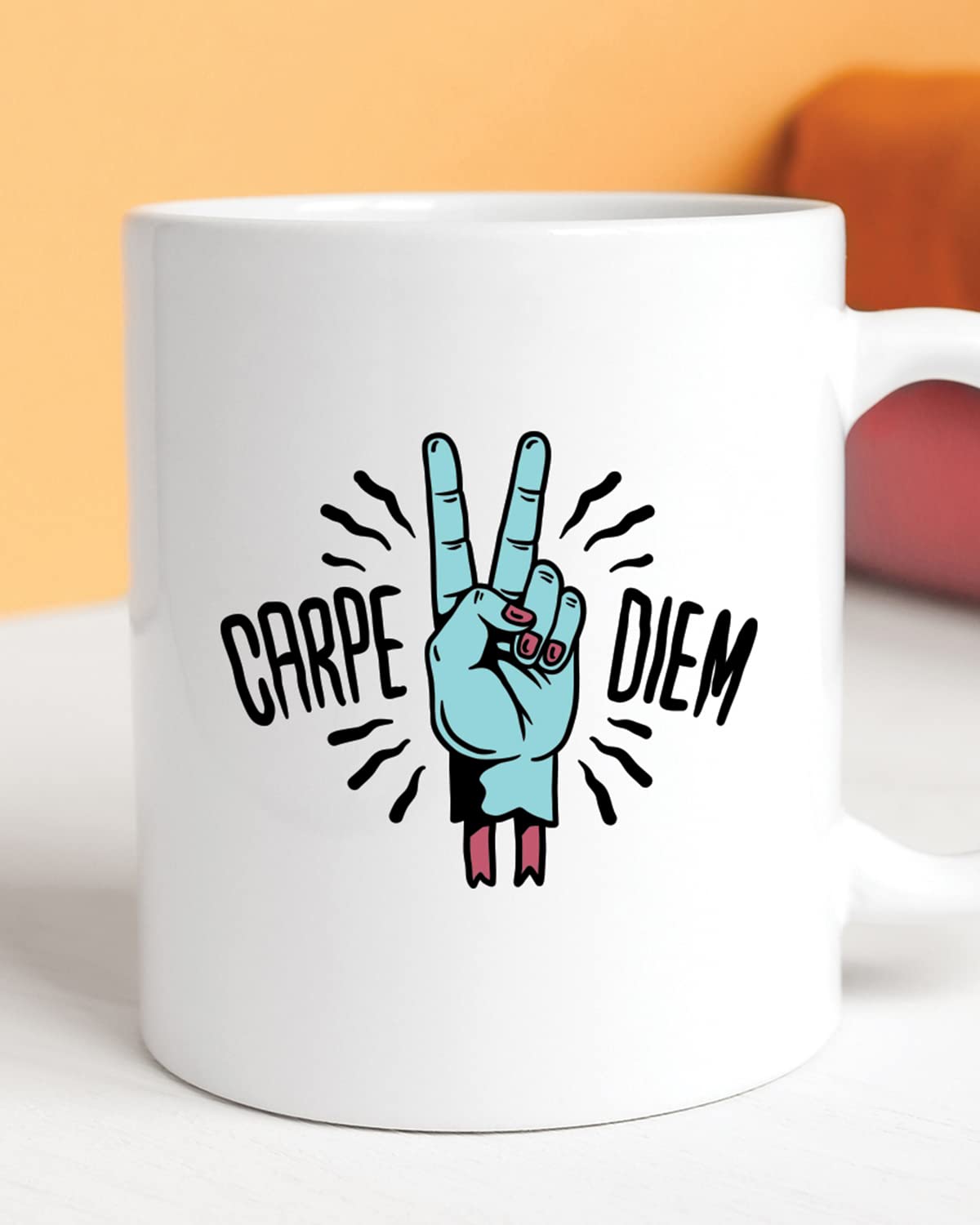 Carpe Diem Coffee Mug - Birthday Gift, Motivational Mug, Printed with Inspiring Quotes, Positivity Mug, Inspirational Gift for Him & Her, Best Friend Gift, Gifts for Her, Cheer Up Gift