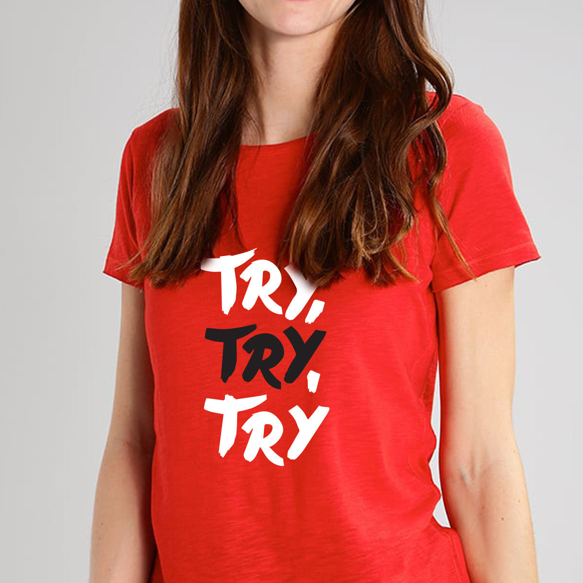 Try Try Try Red T- Shirt