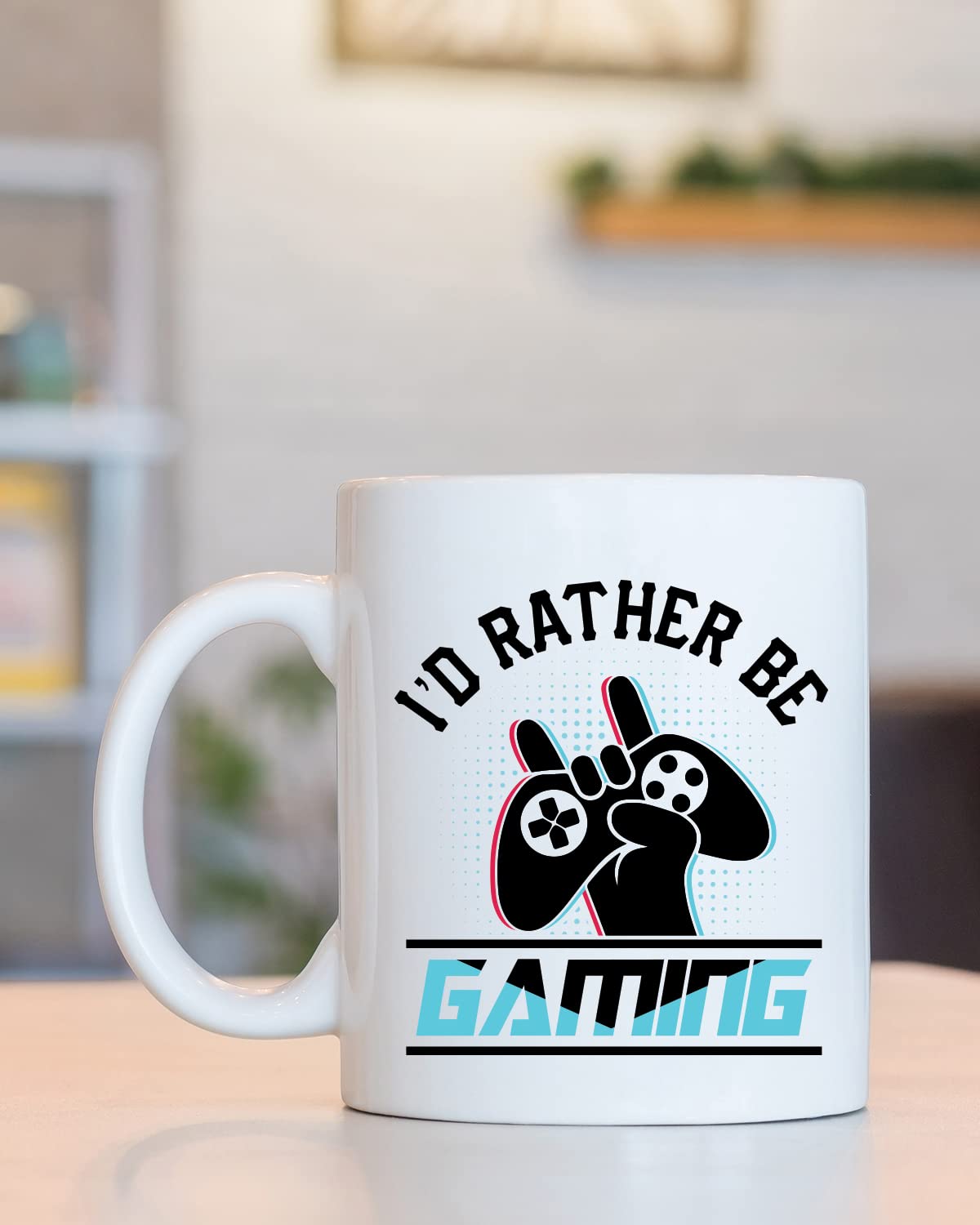 I'D RATHER BE GAMING Coffee Mug - Unique Gifts For Game Lovers, Gamer Mugs, Gifts For Gaming Fans, Gaming Coffee Cup for Husband Boyfriend Birthday, Valentine's Day Gift, Birthday Gift for gamer nerds