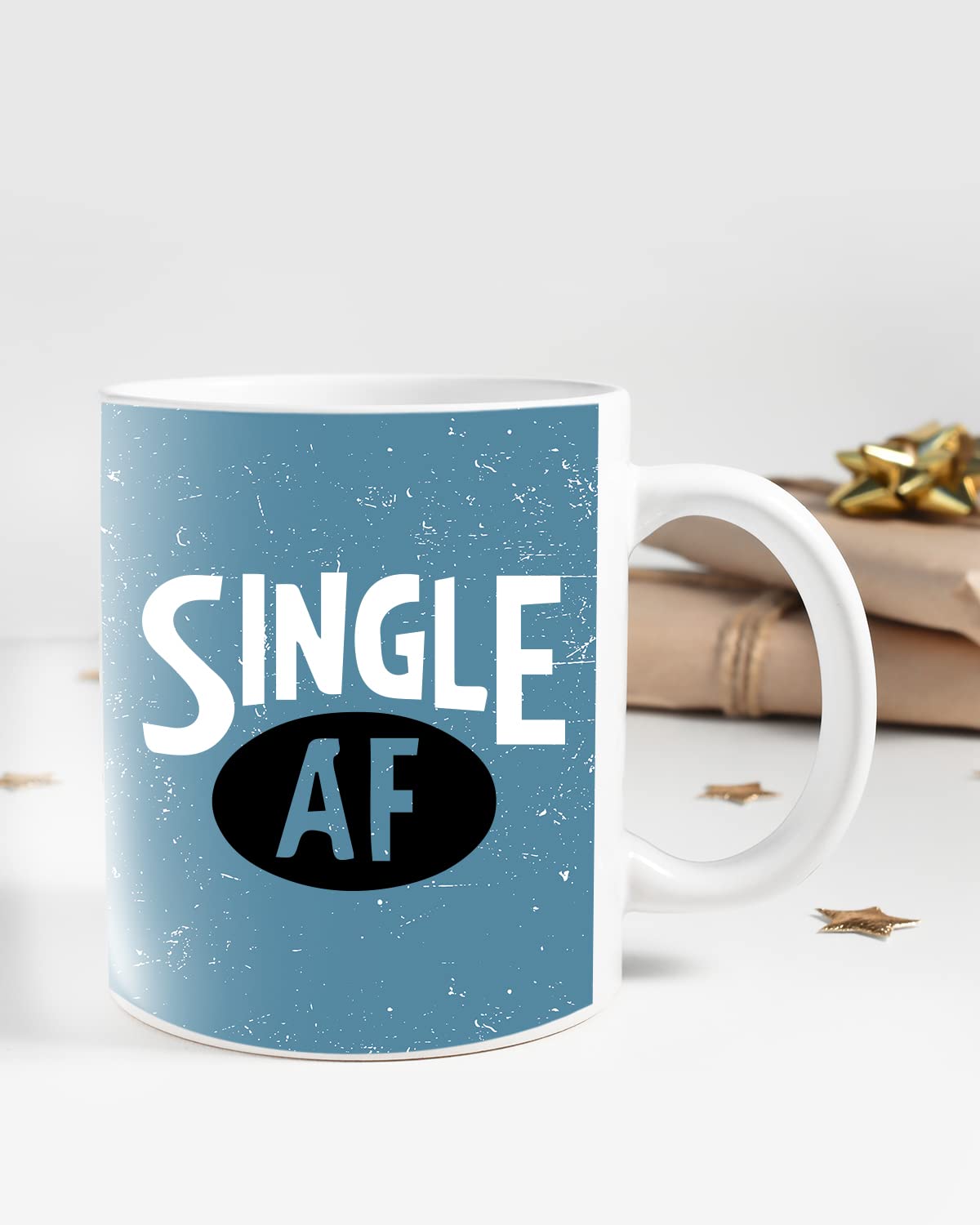 Single AF Coffee Mug - Gift for Friend, Birthday Gift, Birthday Mug, Motivational Quotes Mug, Mugs with Funny & Funky Dialogues, Bollywood Mugs, Funny Mugs for Him & Her