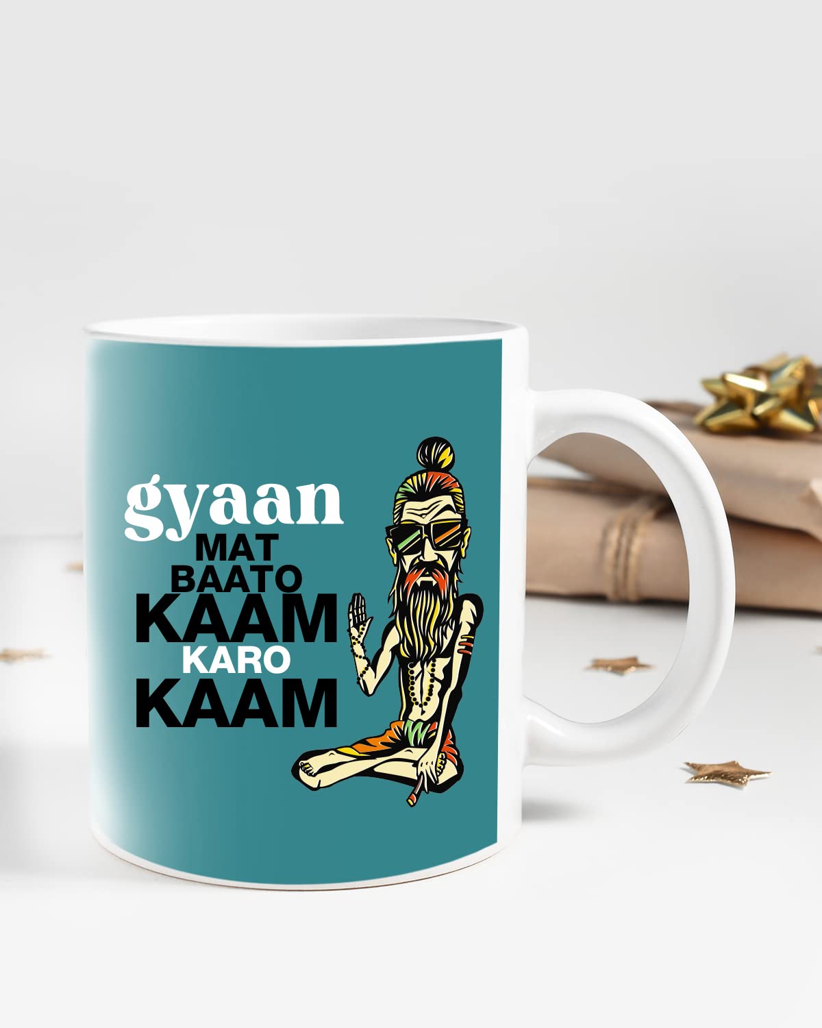 GYAAN MAT BAATO Coffee Mug - Gift for Friend, Birthday Gift, Birthday Mug, Sarcasm Quotes Mug, Mugs with Funny & Funky Dialogues, Bollywood Mugs, Funny Mugs for Him & Her