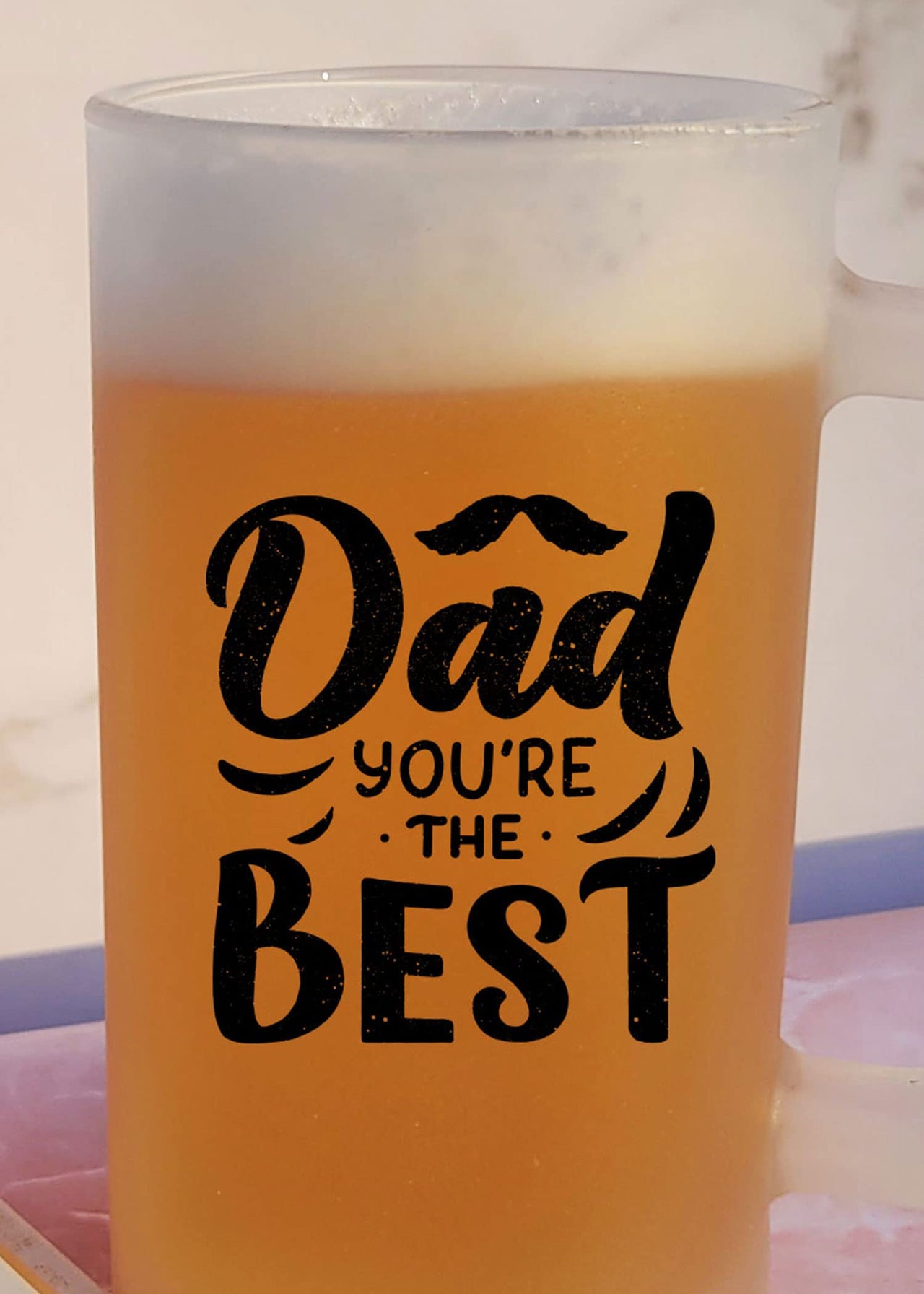 Dad You're The Best - Frosted Beer Mug