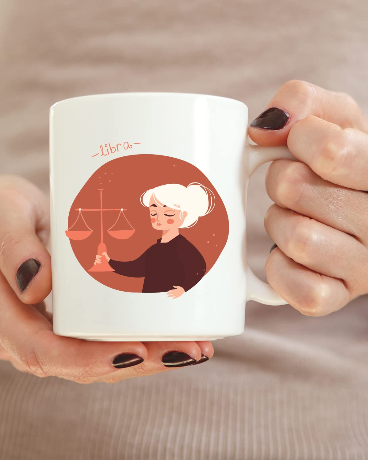 Libra Coffee Mug - Gift for Friend, Birthday Gift, Birthday Mug, Printed with Zodiac Sign, Zodiac Sign Mugs for Him & Her Ceramic Zodiac Mug, Custom Zodiac Signs