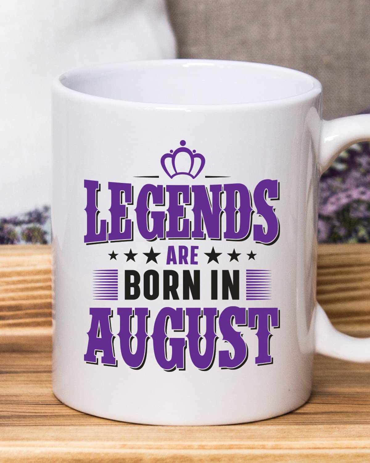 Born in August Coffee Mug - Gift for Friend, Birthday Gift, Birthday Mug, Printed with Zodiac Sign, Zodiac Sign Mugs for Him & Her Ceramic Zodiac Mug, Custom Zodiac Signs