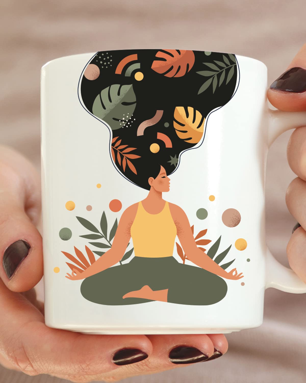 Yoga 101 Coffee Drinking Pose coffee mug – Carla Miller Art
