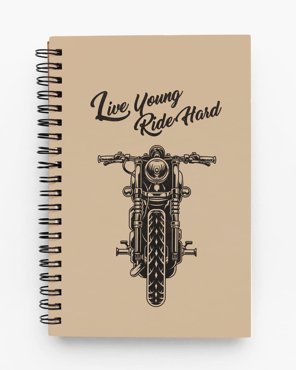 Live Young Spiral Notebook For Bikers