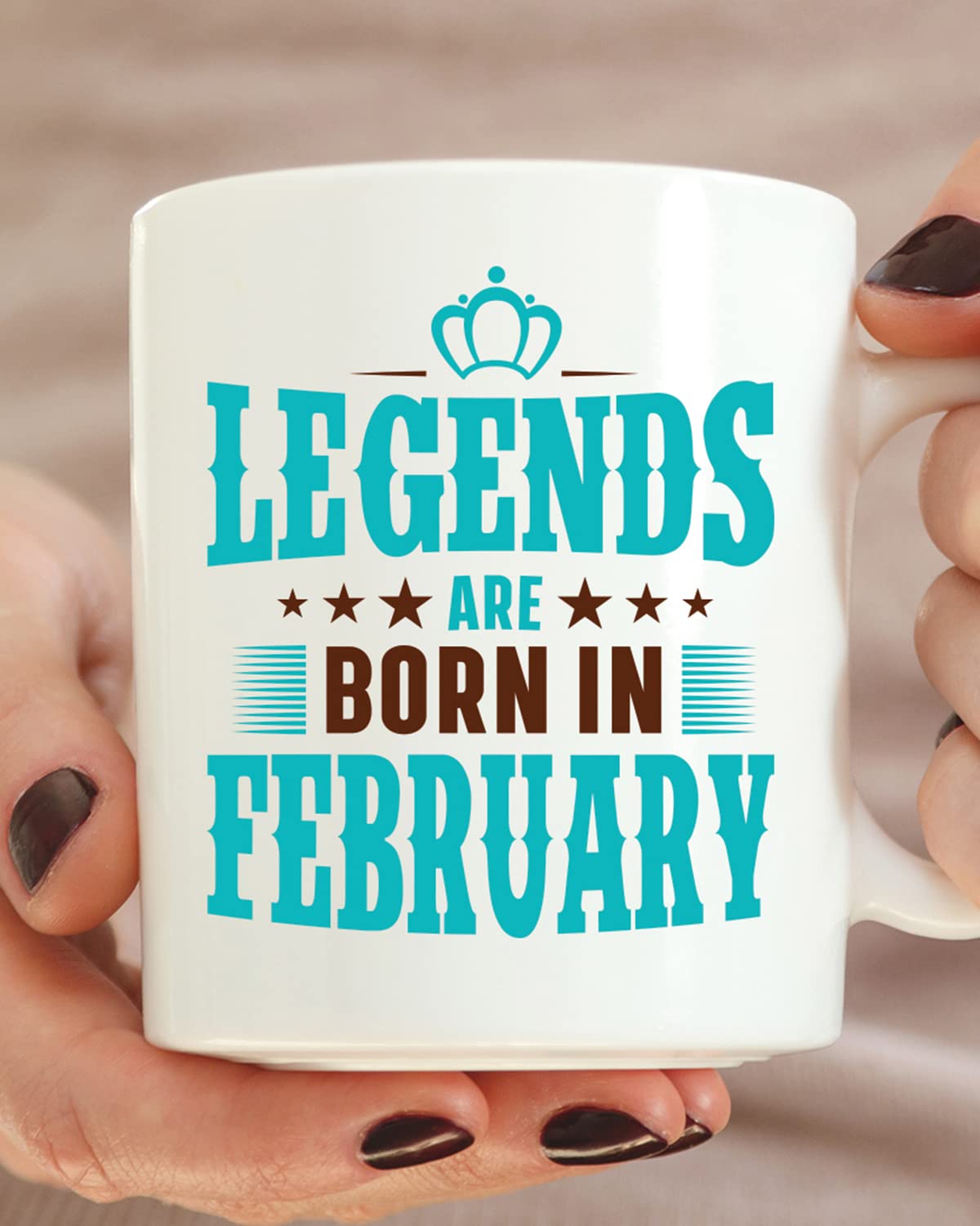 Born in February Coffee Mug - Gift for Friend, Birthday Gift, Birthday Mug, Motivational Quotes Mug, Mugs with Funny & Funky Dialogues, Bollywood Mugs, Funny Mugs for Him & Her