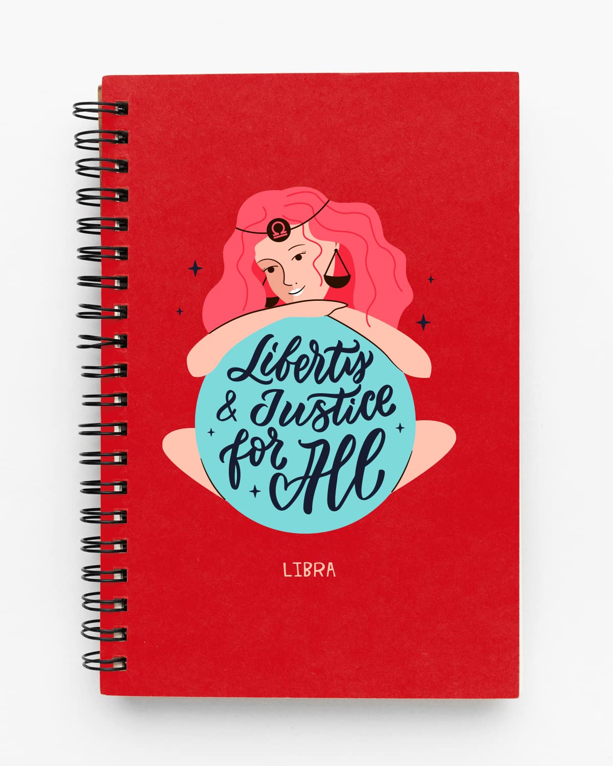 Libra & Justice Spiral Notebook