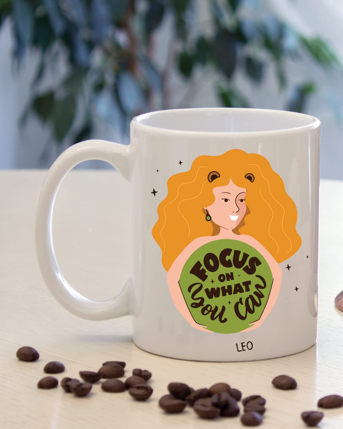 Leo Coffee Mug - Gift for Friend, Birthday Gift, Birthday Mug, Printed with Zodiac Sign, Zodiac Sign Mugs for Him & Her Ceramic Zodiac Mug, Custom Zodiac Signs