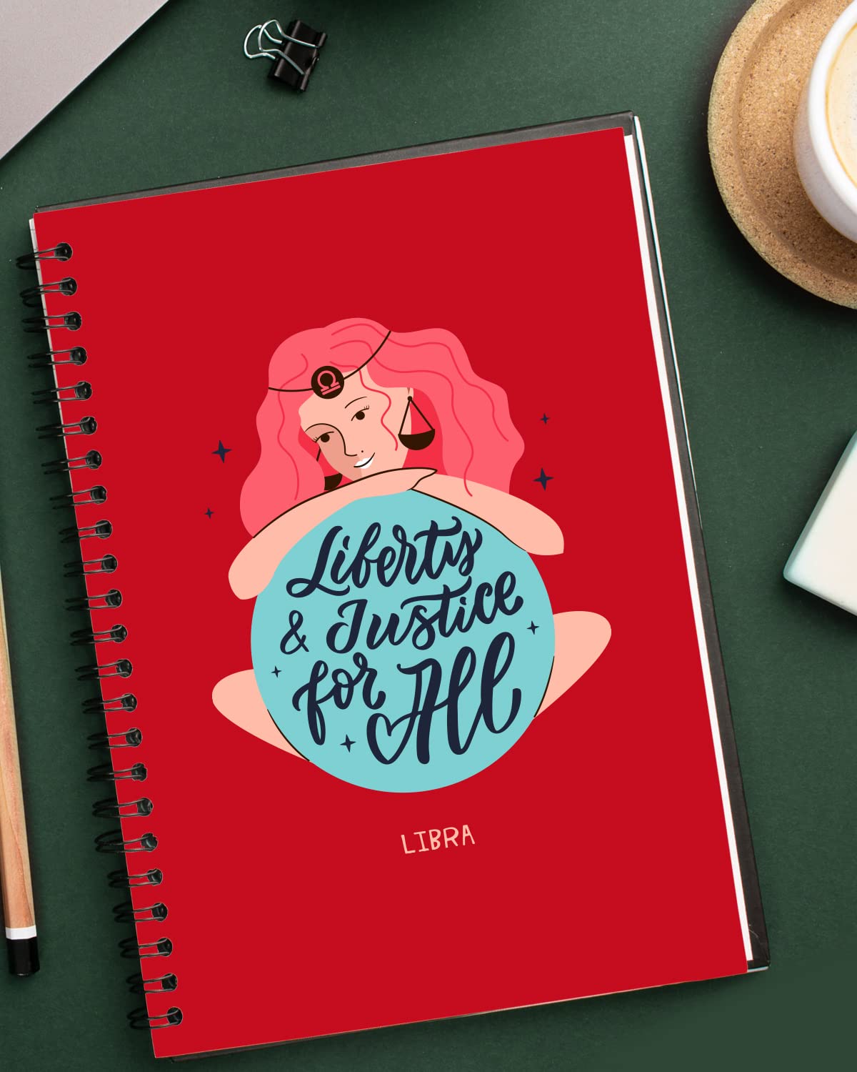 Libra & Justice Spiral Notebook