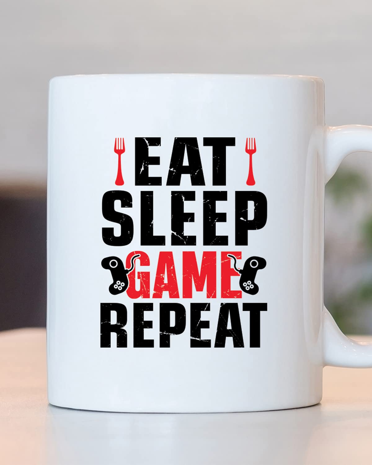 the pink magnet EAT Sleep Game Repeat Coffee Mug - Unique Gifts for Game Lovers, Gamer Mugs, Gifts for Husband Boyfriend Birthday, Valentine's Day Gift, Birthday Gift for Gamer Nerds